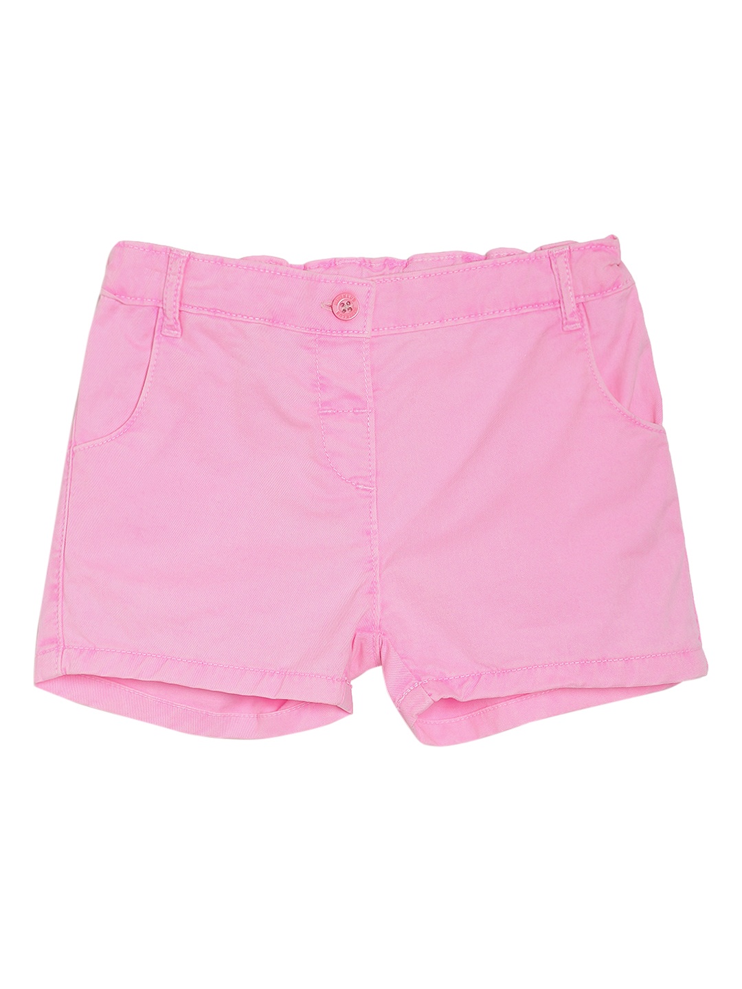 

MINI KLUB Girls Pink Solid Regular Fit Shorts
