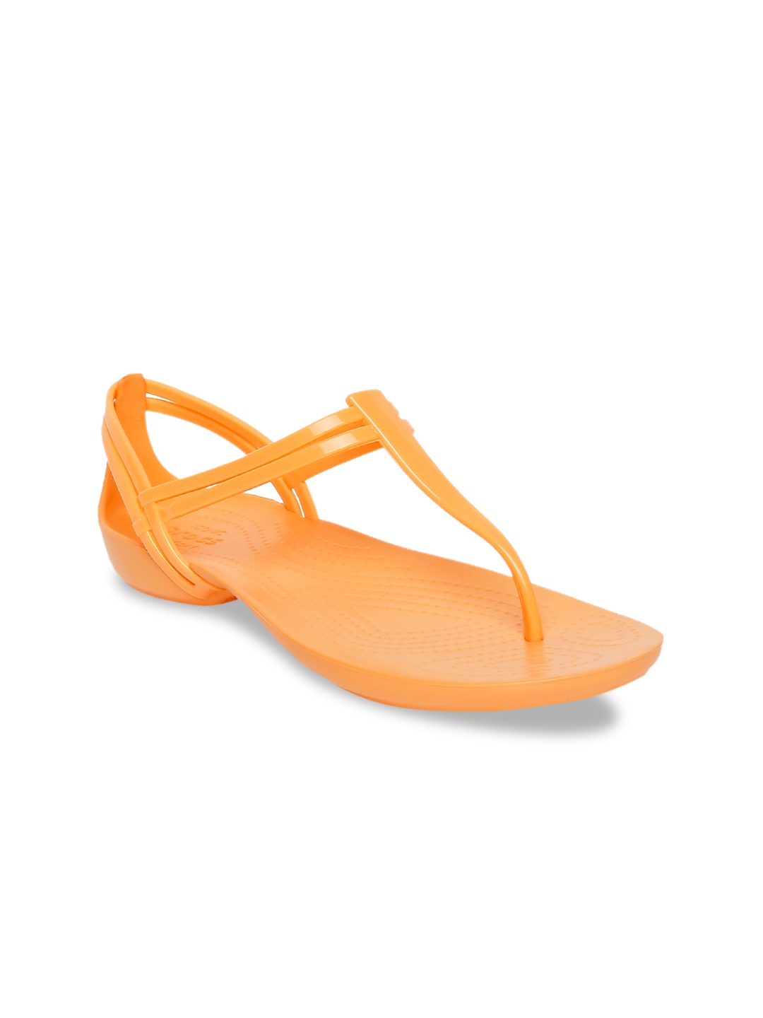 

Crocs Women Orange Solid Isabella T-Strap Flats