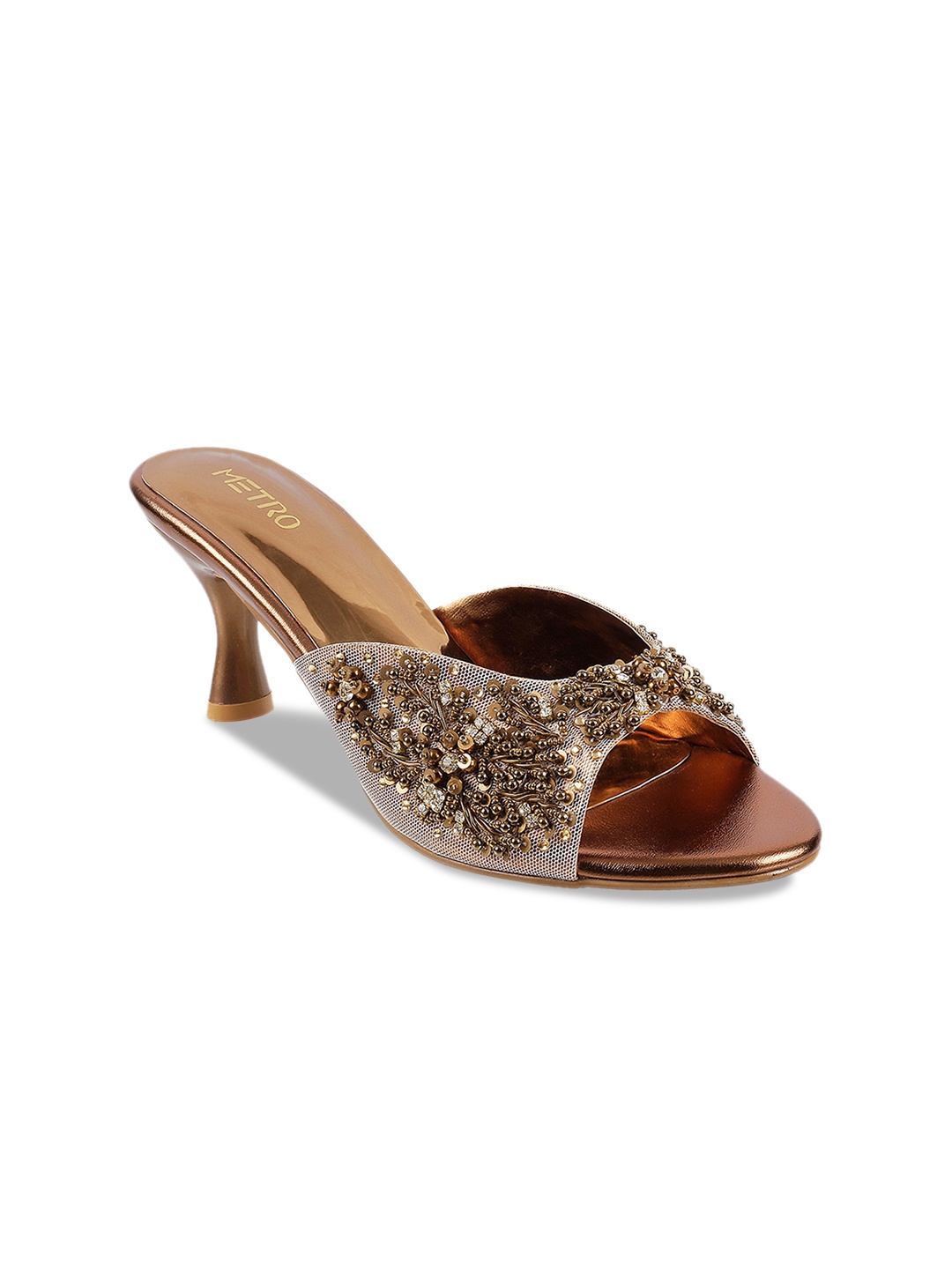 

Metro Women Gold-Toned Embellished Heels