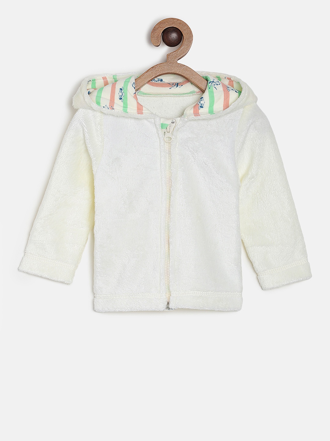 

MINI KLUB Boys Cream-Coloured Solid Tailored Jacket
