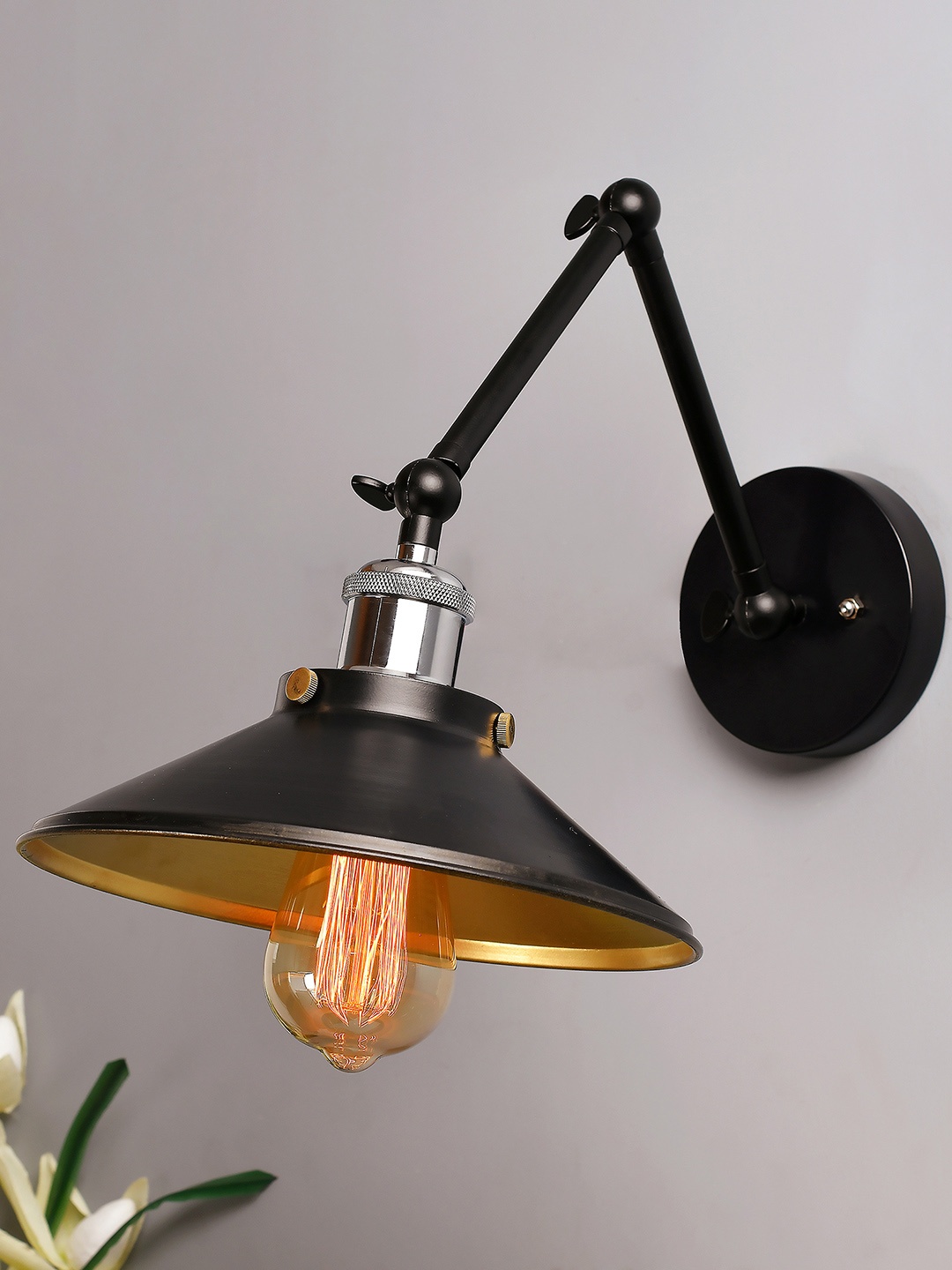 Homesake Black Solid Handcrafted 360 Swing Arm Light