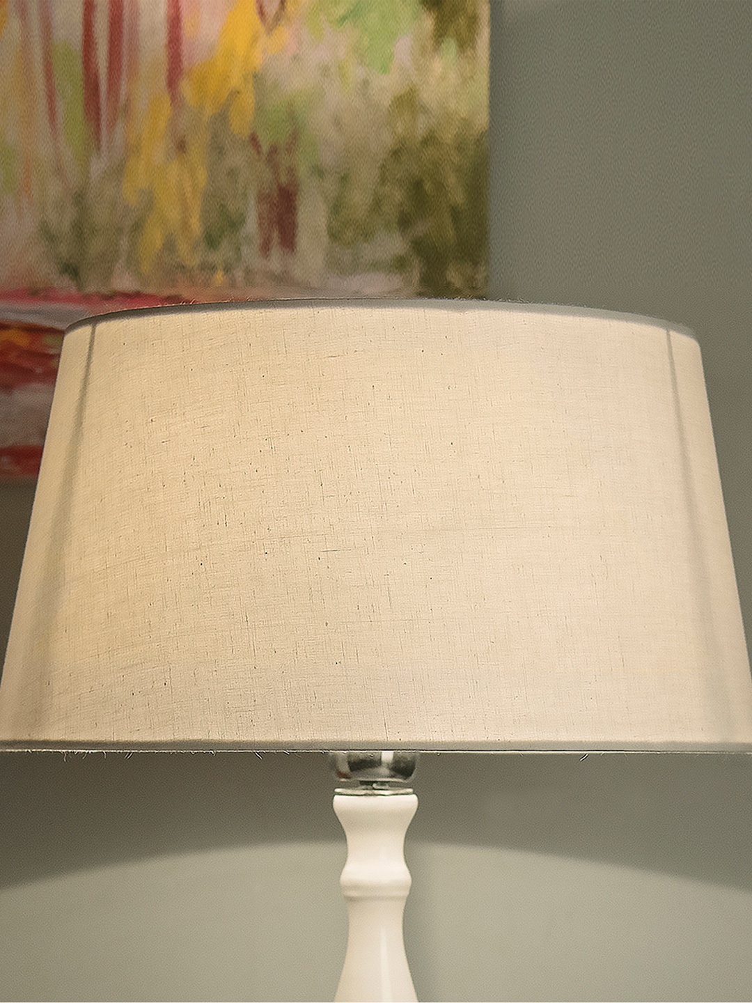 

Homesake White Solid Handcrafted Table Lamp