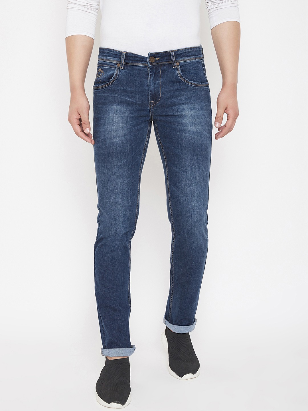 

American Archer Men Blue Slim Fit Low-Rise Clean Look Stretchable Jeans