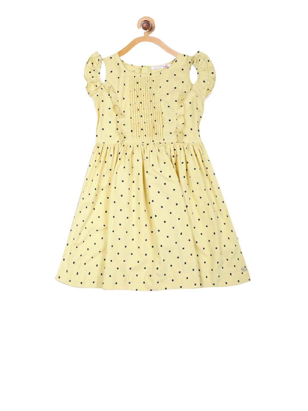 

ELLE Girls Yellow Printed Fit and Flare Dress