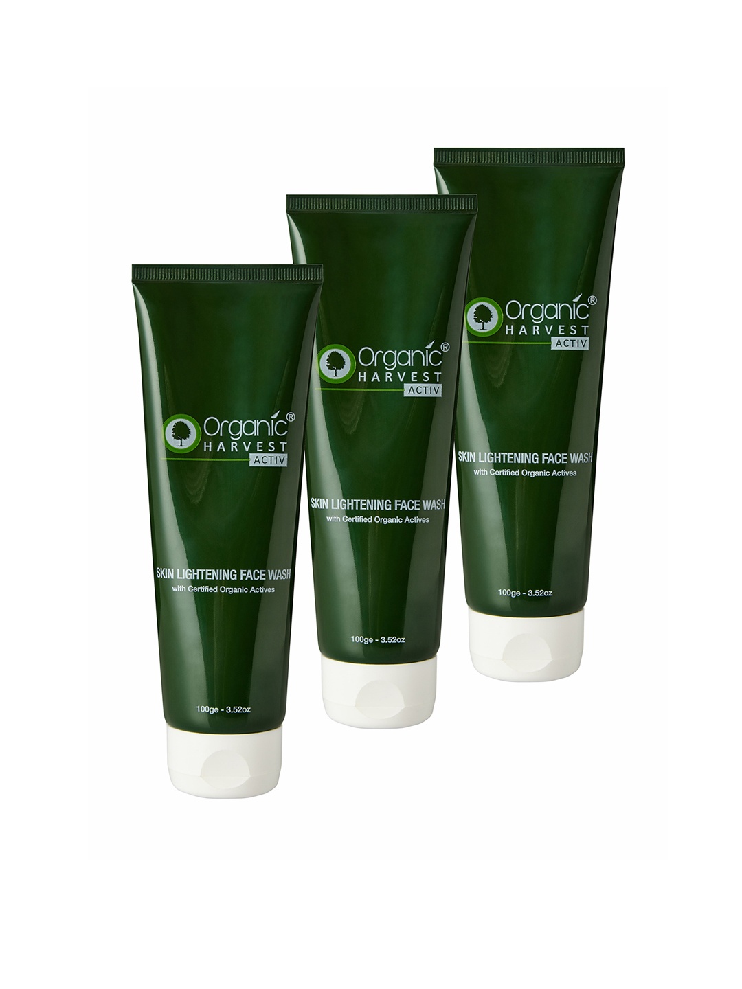 

Organic Harvest Pack of 3 Skin Lightening Face Wash, 100 gm, Green