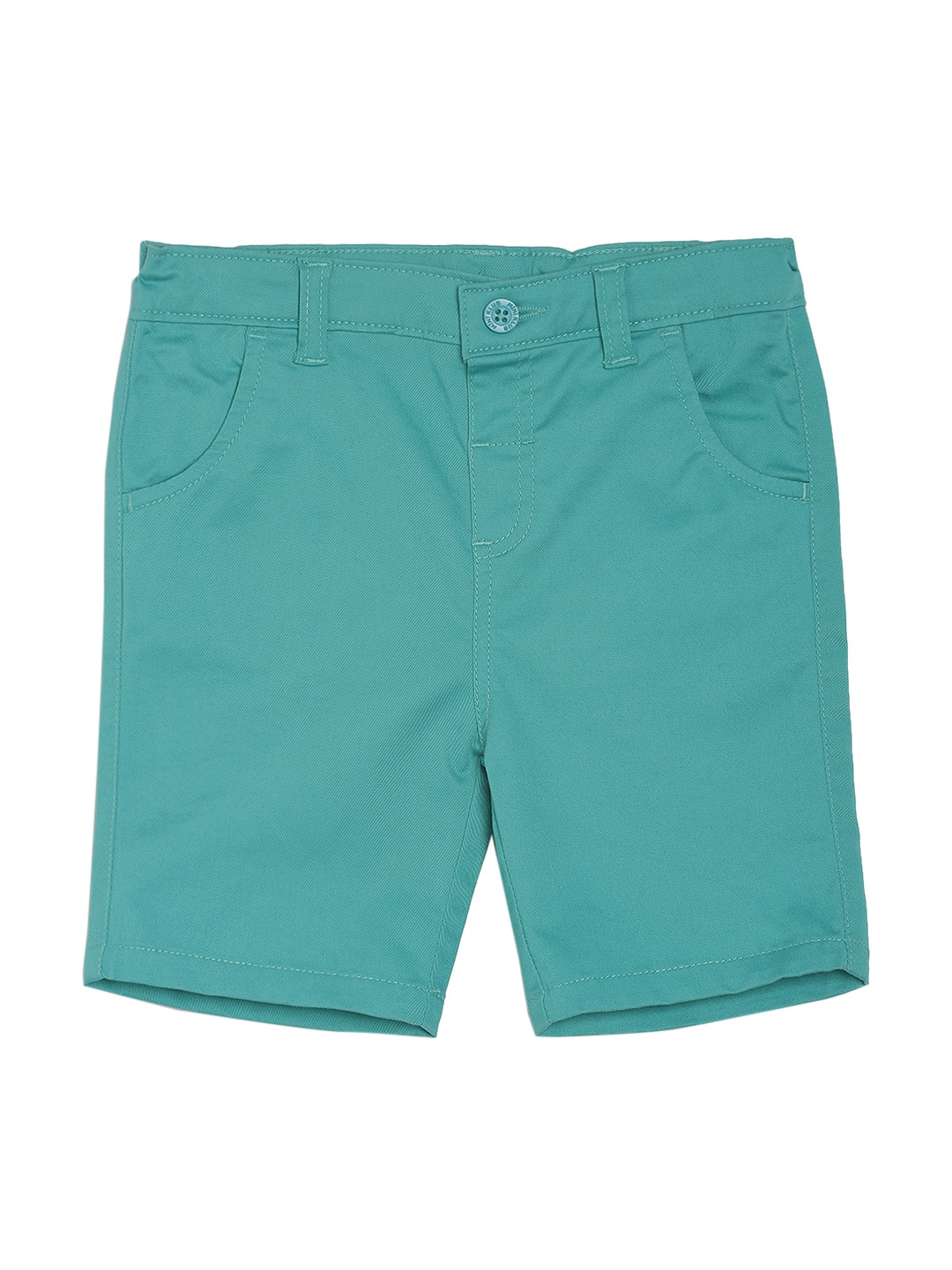 

MINI KLUB Boys Sea Green Solid Regular Shorts