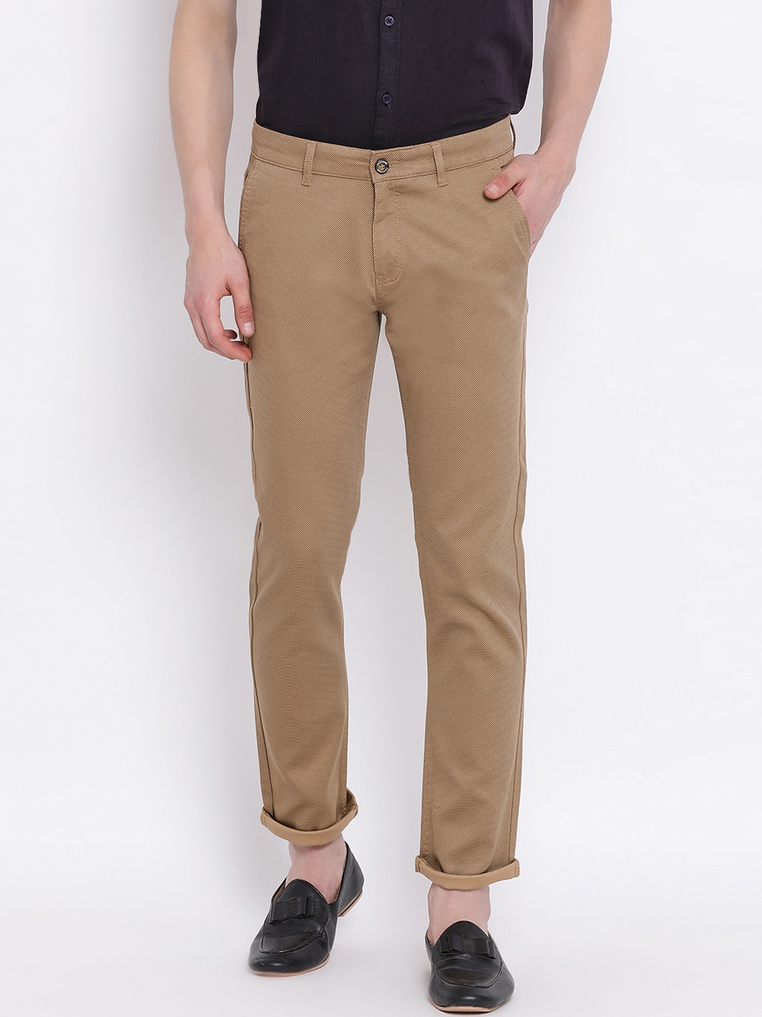 

Crimsoune Club Men Brown Slim Fit Solid Regular Trousers