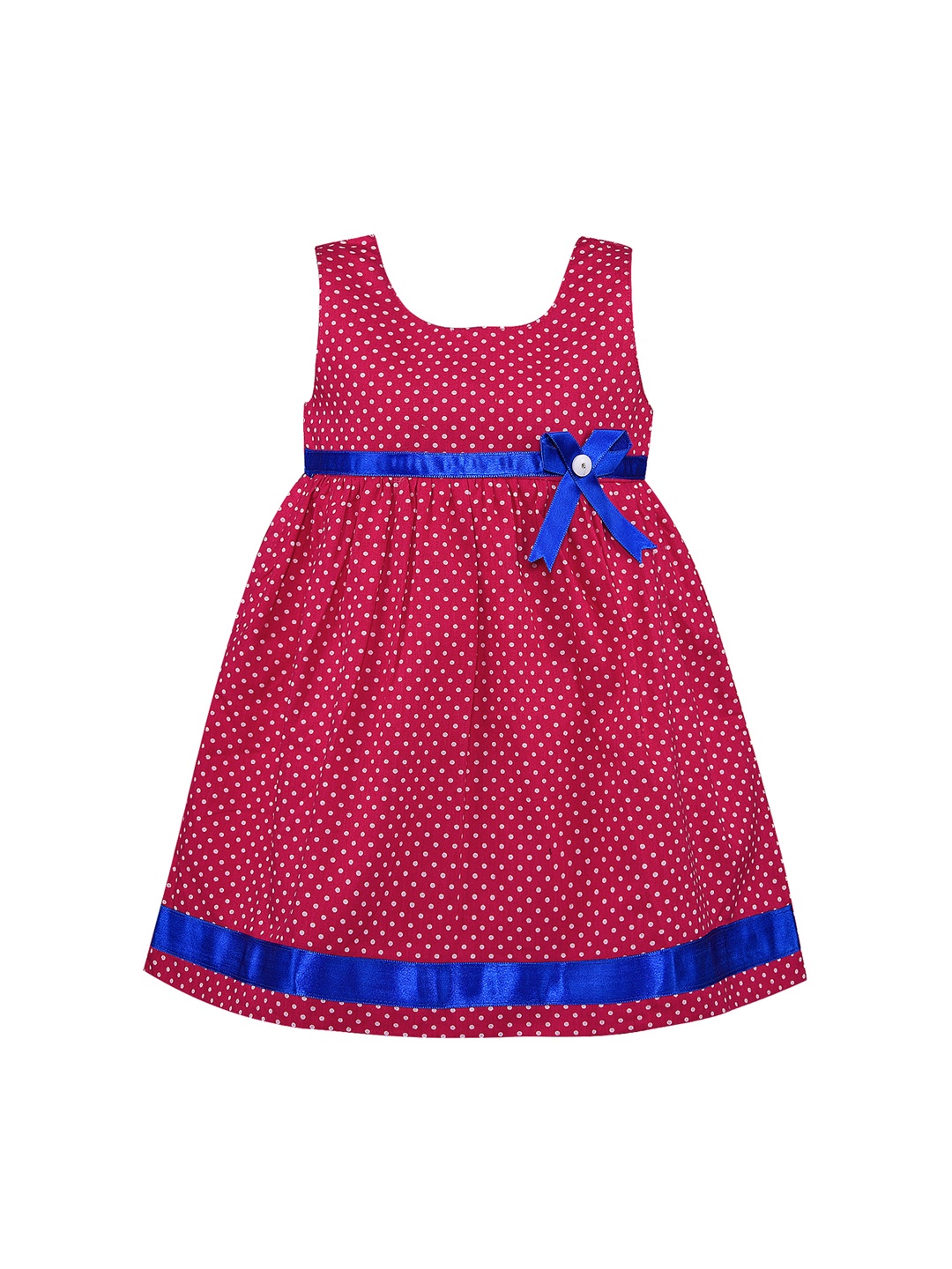 

Wish Karo Girls Red Printed Fit and Flare Dress
