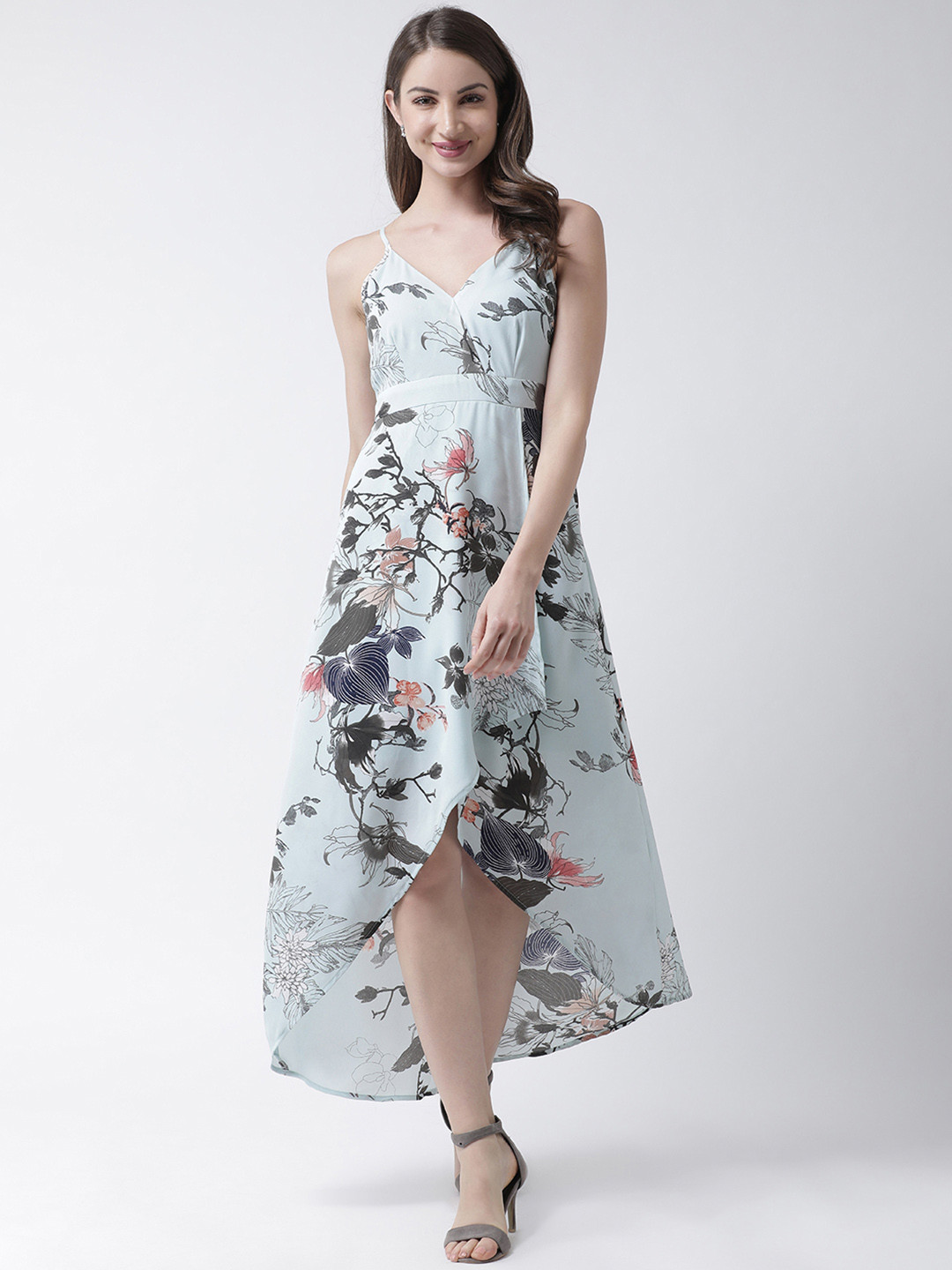 

KASSUALLY Women Blue Printed Maxi Dress