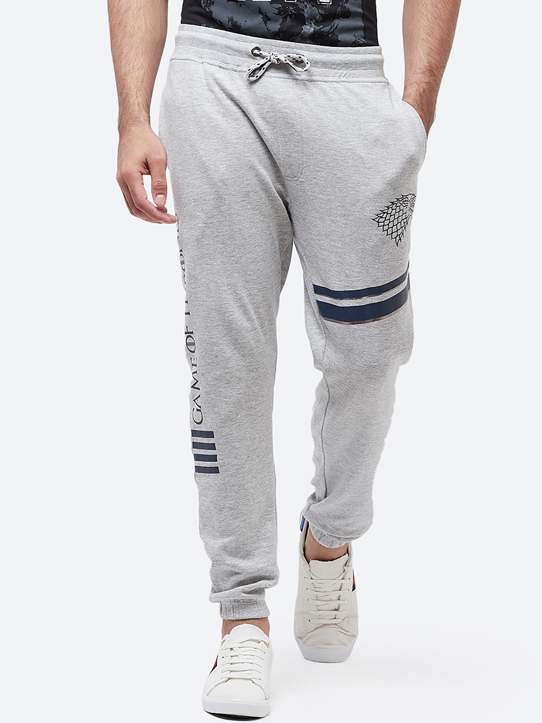 

Free Authority Game Of Thrones featured Grey Joggers for Men, Grey melange