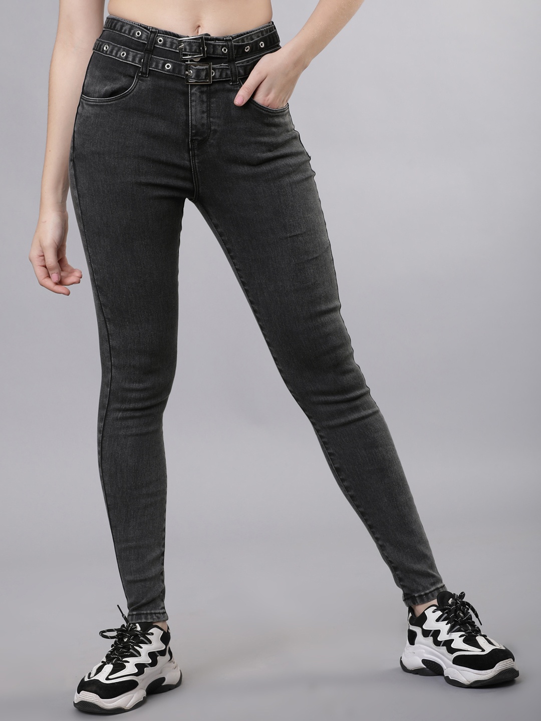 

Tokyo Talkies Women Grey Slim Fit Jeans