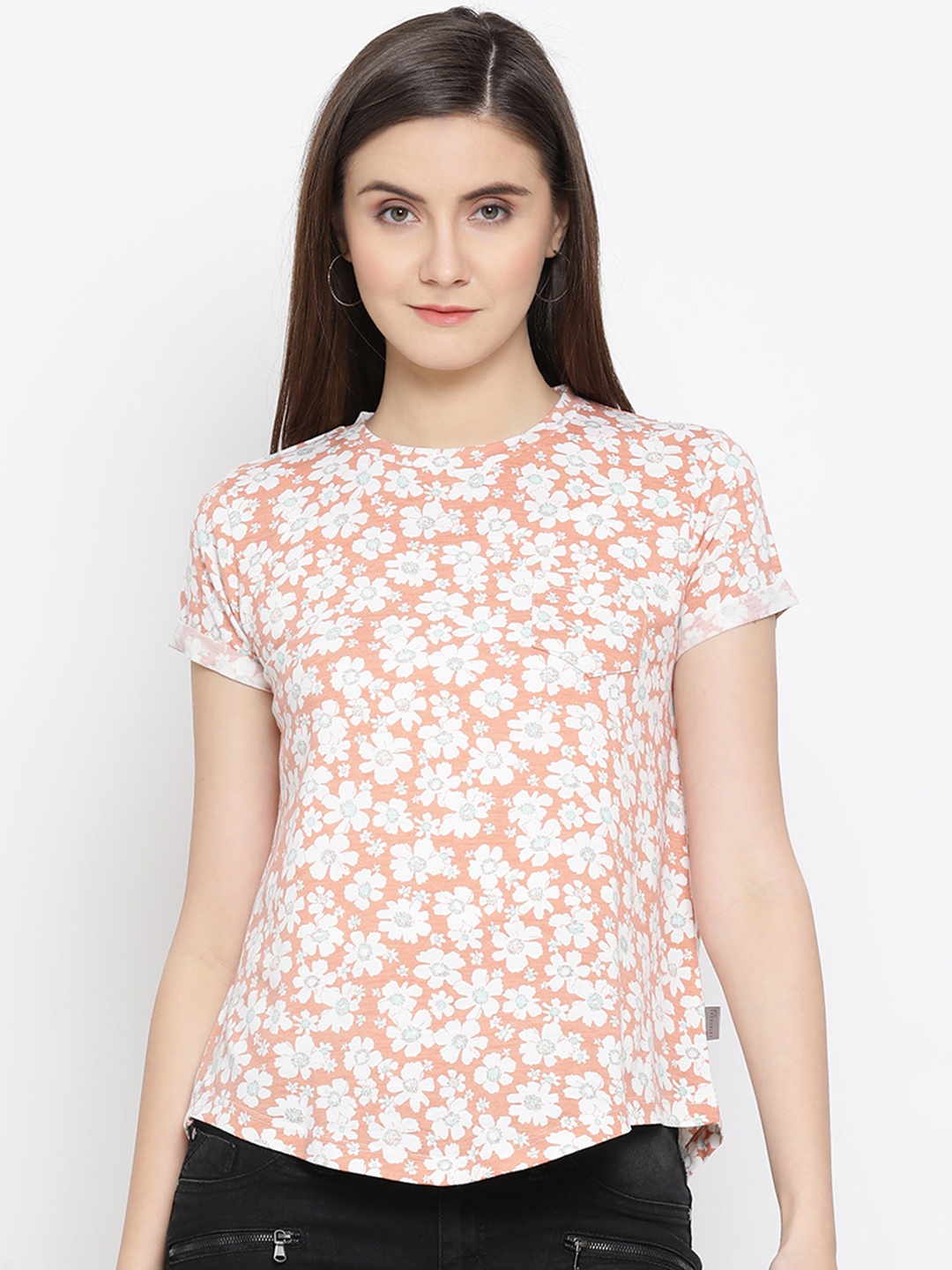 

Crimsoune Club Women Orange Printed Top