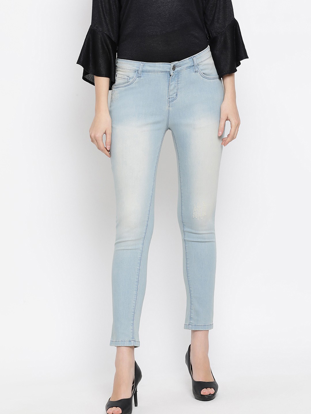 

Crimsoune Club Women Blue Super Skinny Fit Mid-Rise Clean Look Jeans