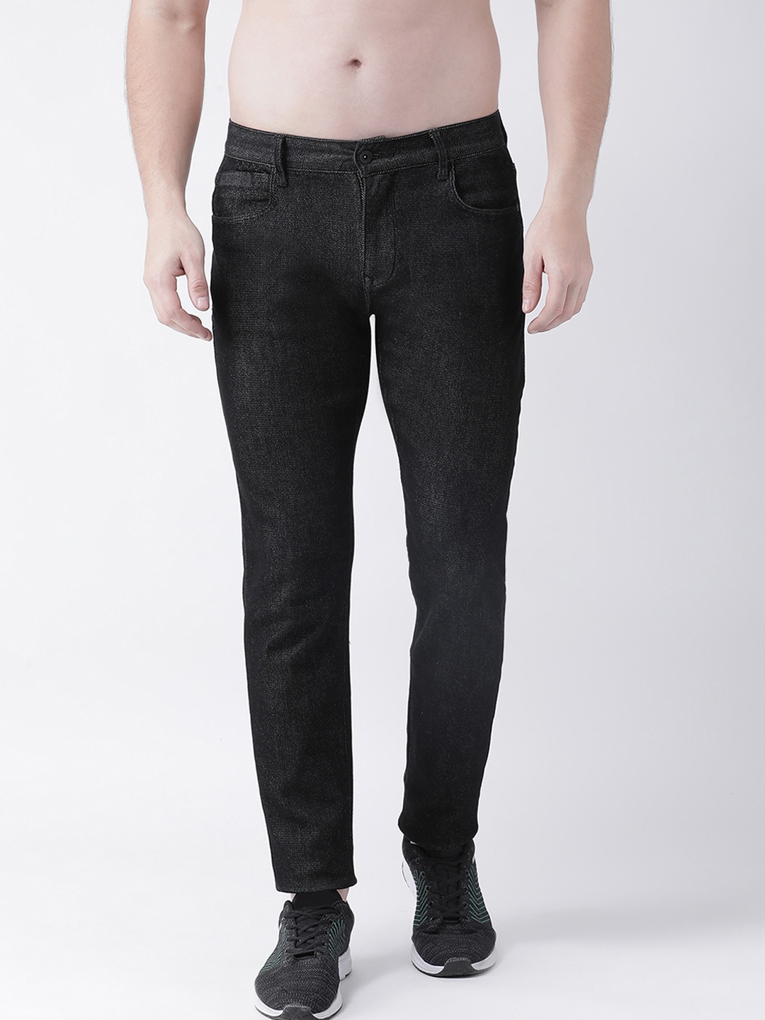 

Rex Straut Jeans Men Black Slim Fit Mid-Rise Clean Look Stretchable Jeans