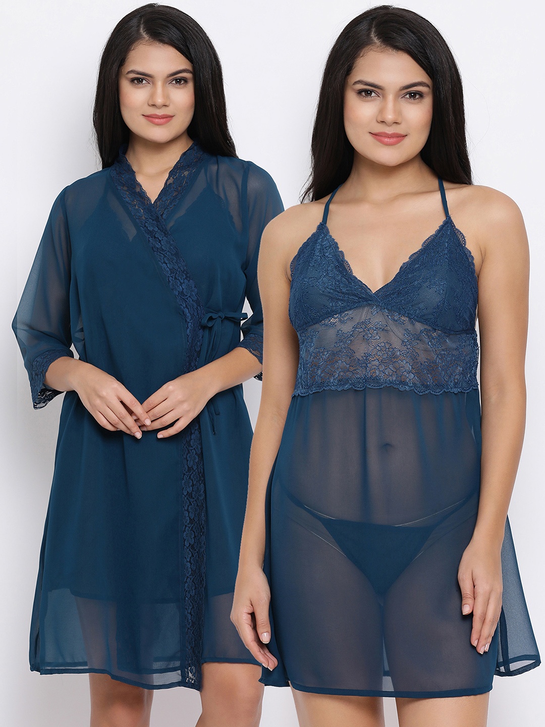 

Clovia Blue Solid Baby Doll