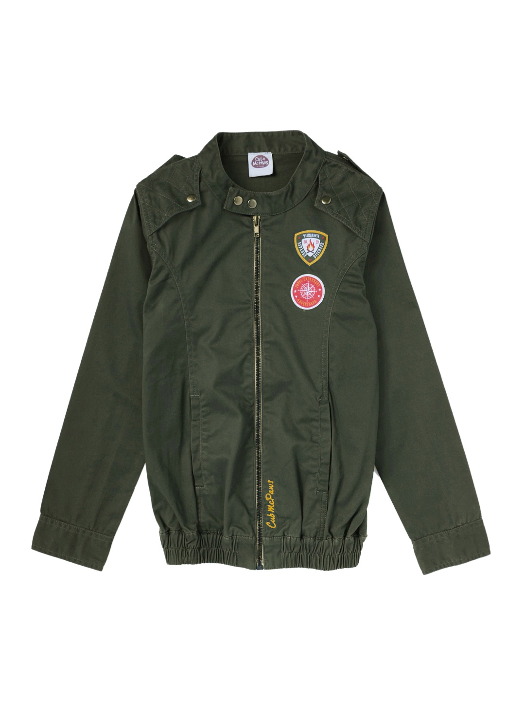 

Cub McPaws Boys Olive Green Solid Bomber