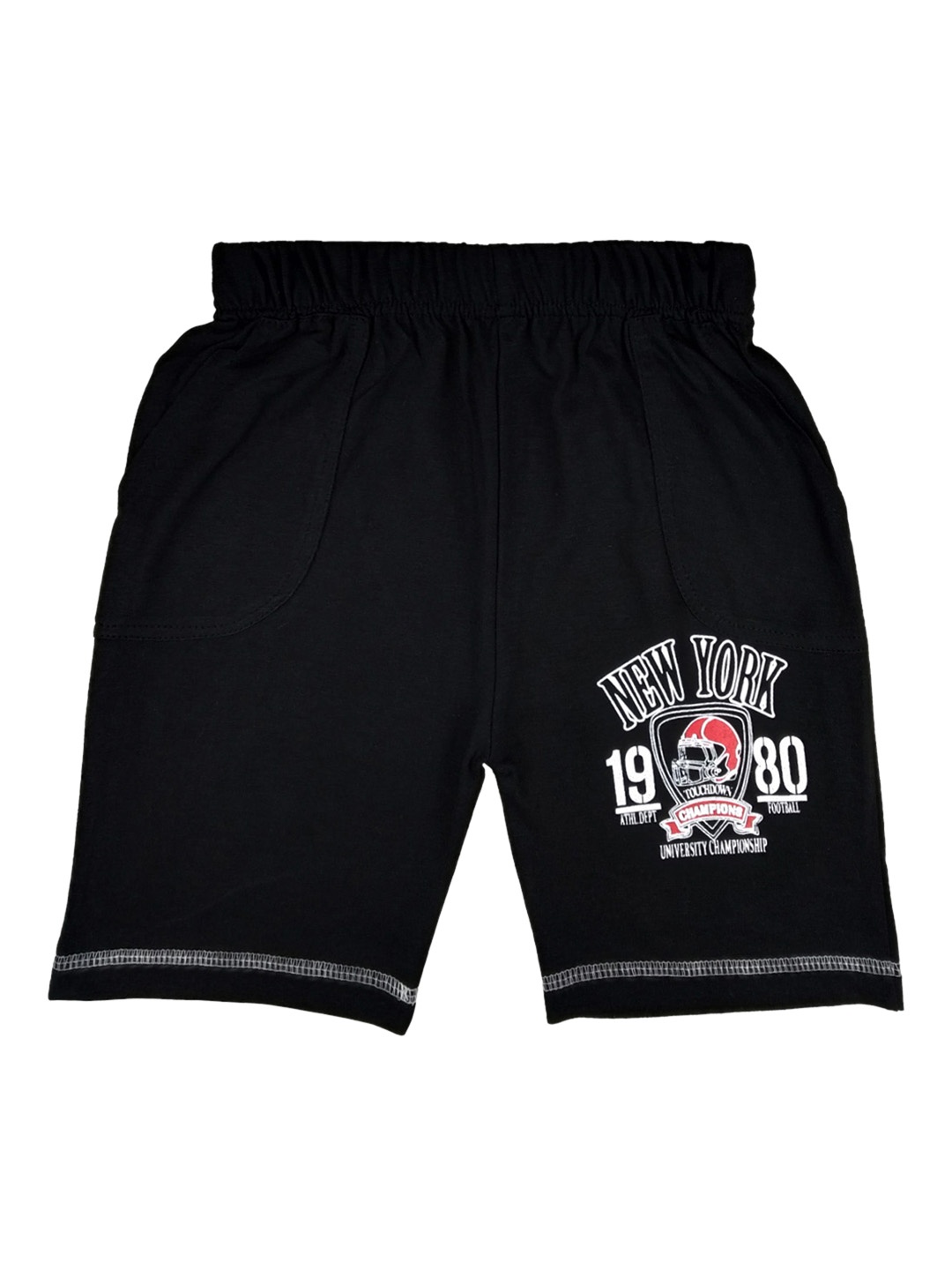 

SWEET ANGEL Boys Black Printed Regular Fit Shorts