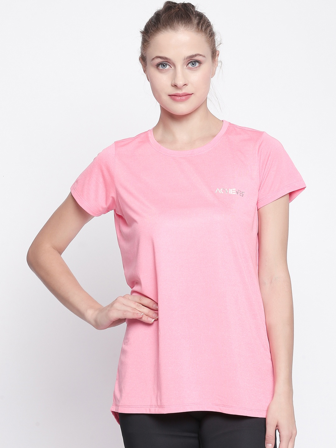 

Ajile by Pantaloons Women Pink Solid Top