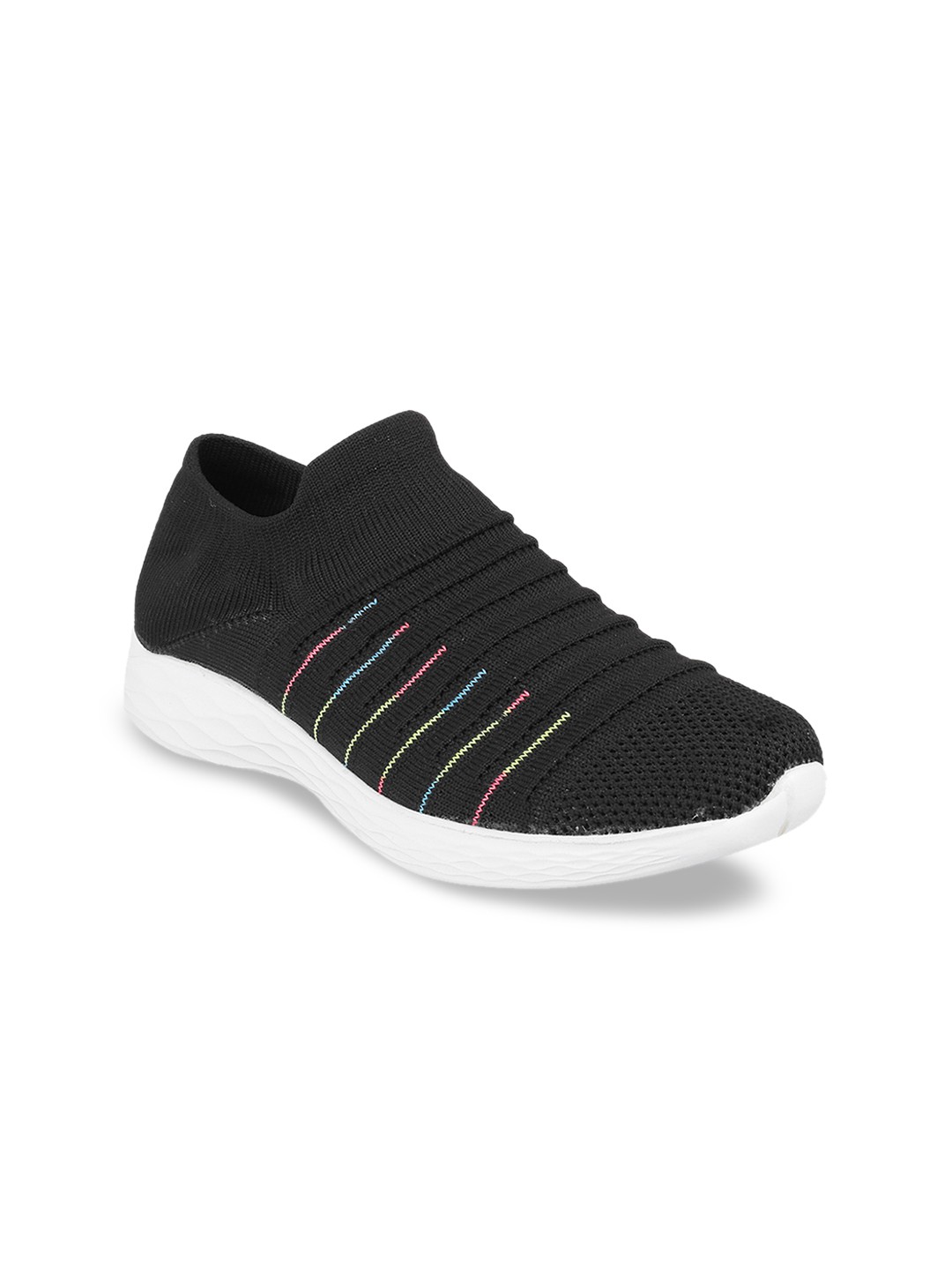 

Metro Women Black Solid Slip-On Sneakers