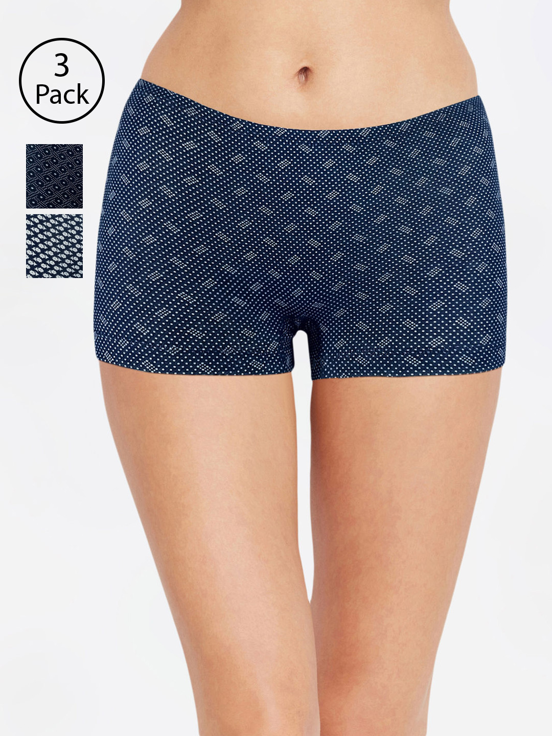 

Bodycare Women Pack of 3 Assorted Boy Shorts E18-3PCS