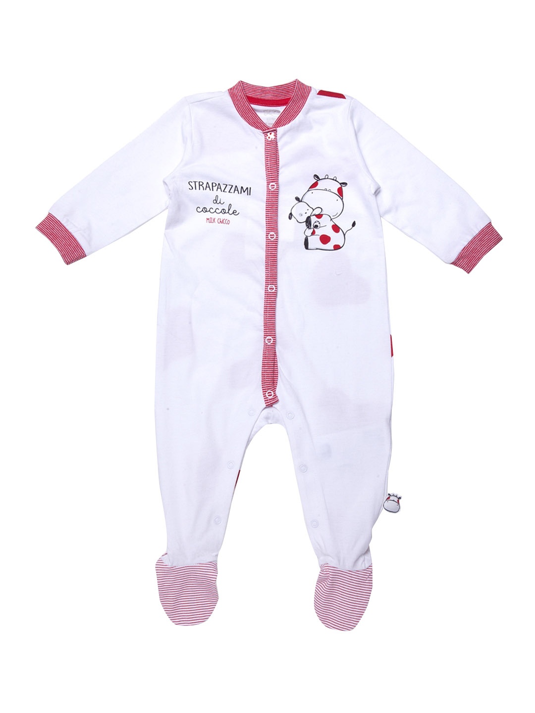 

Chicco Kids White & Magenta Printed Bodysuit