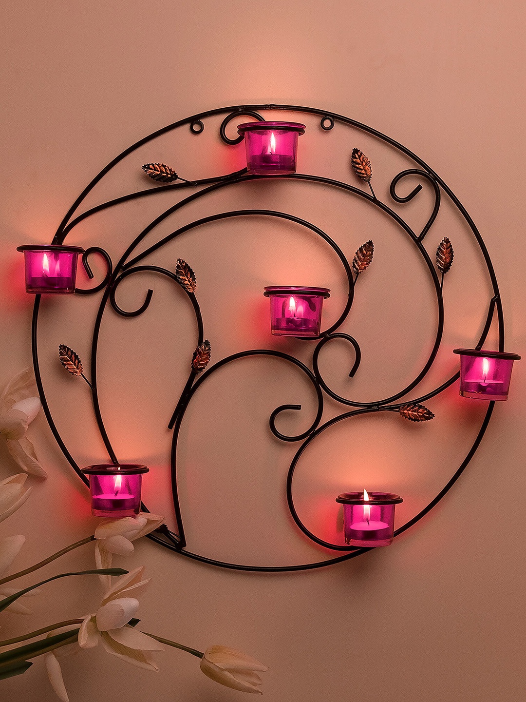 

Homesake Black & Pink Tealight Candle Holder