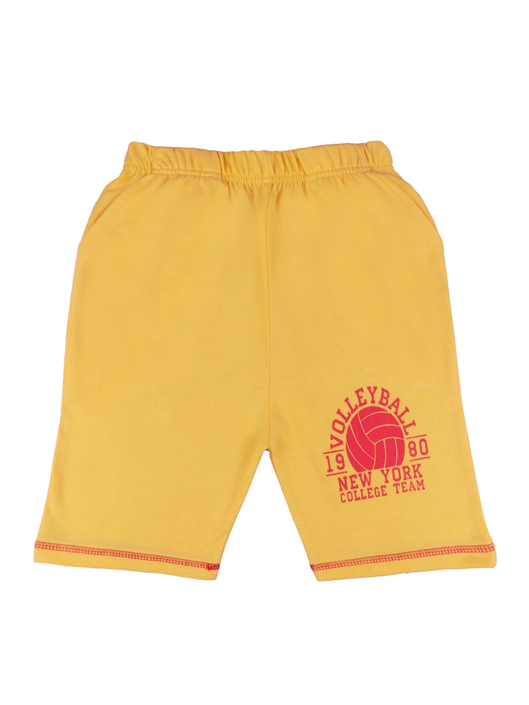 

SWEET ANGEL Boys Yellow Solid Regular Fit Shorts