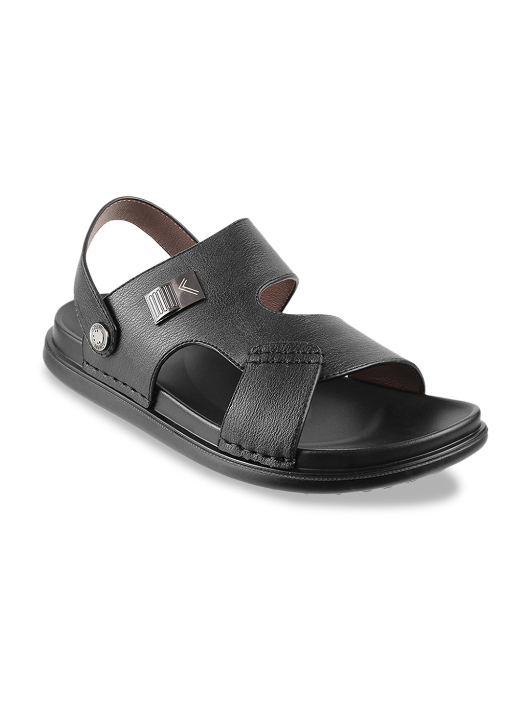 Metro Men Black Comfort Sandals