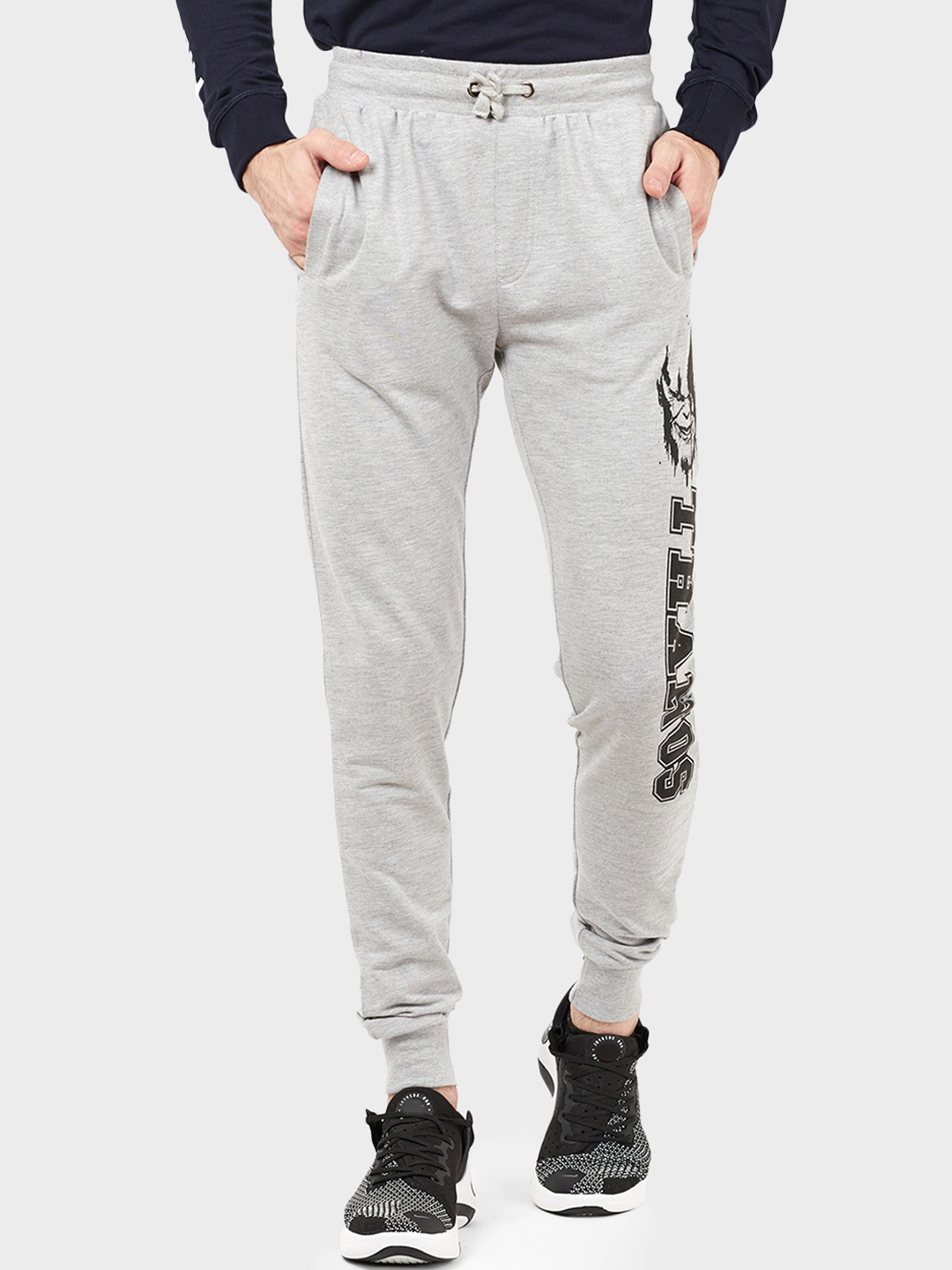 

Free Authority Avengers Printed Jogger For Men, Grey melange