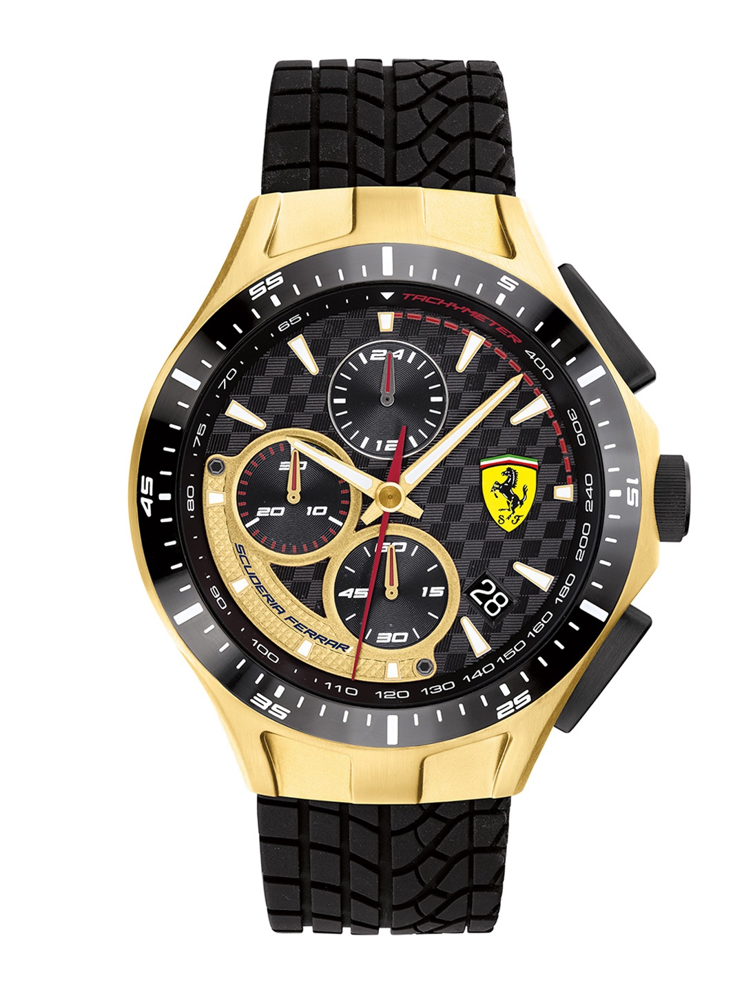 

SCUDERIA FERRARI Men Black Race Day Chronograph Analogue Watch 0830700