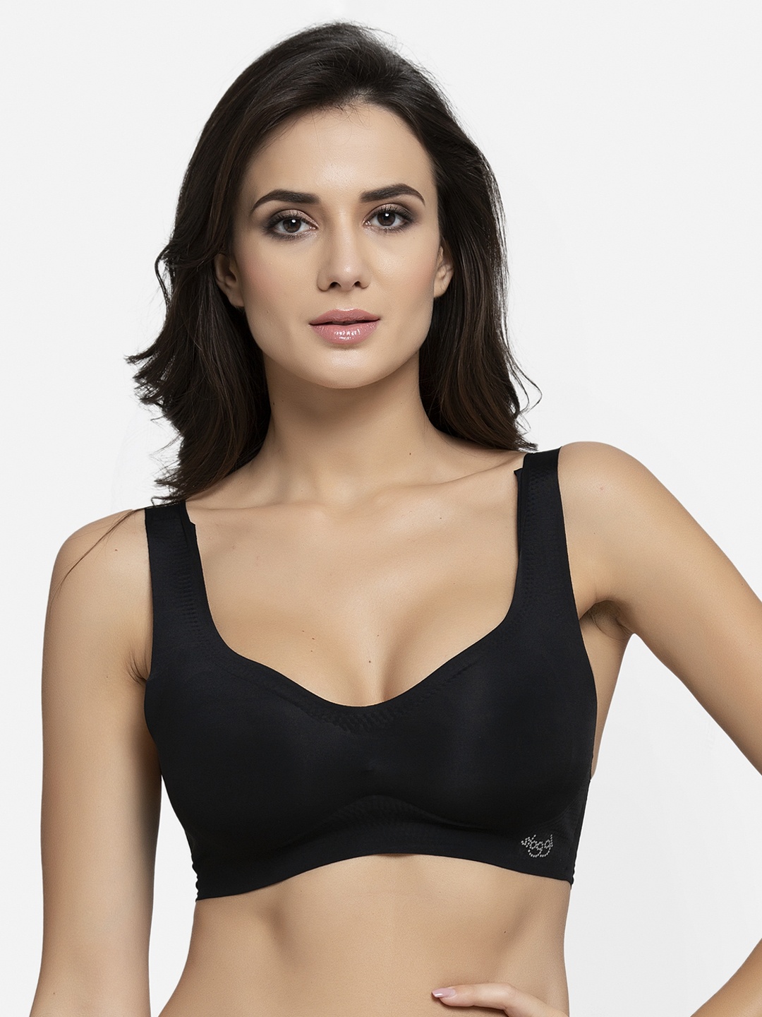 

AVANT-GARDE PARIS Black Solid Non-Wired Lightly Padded Push-Up Bra 662649669422