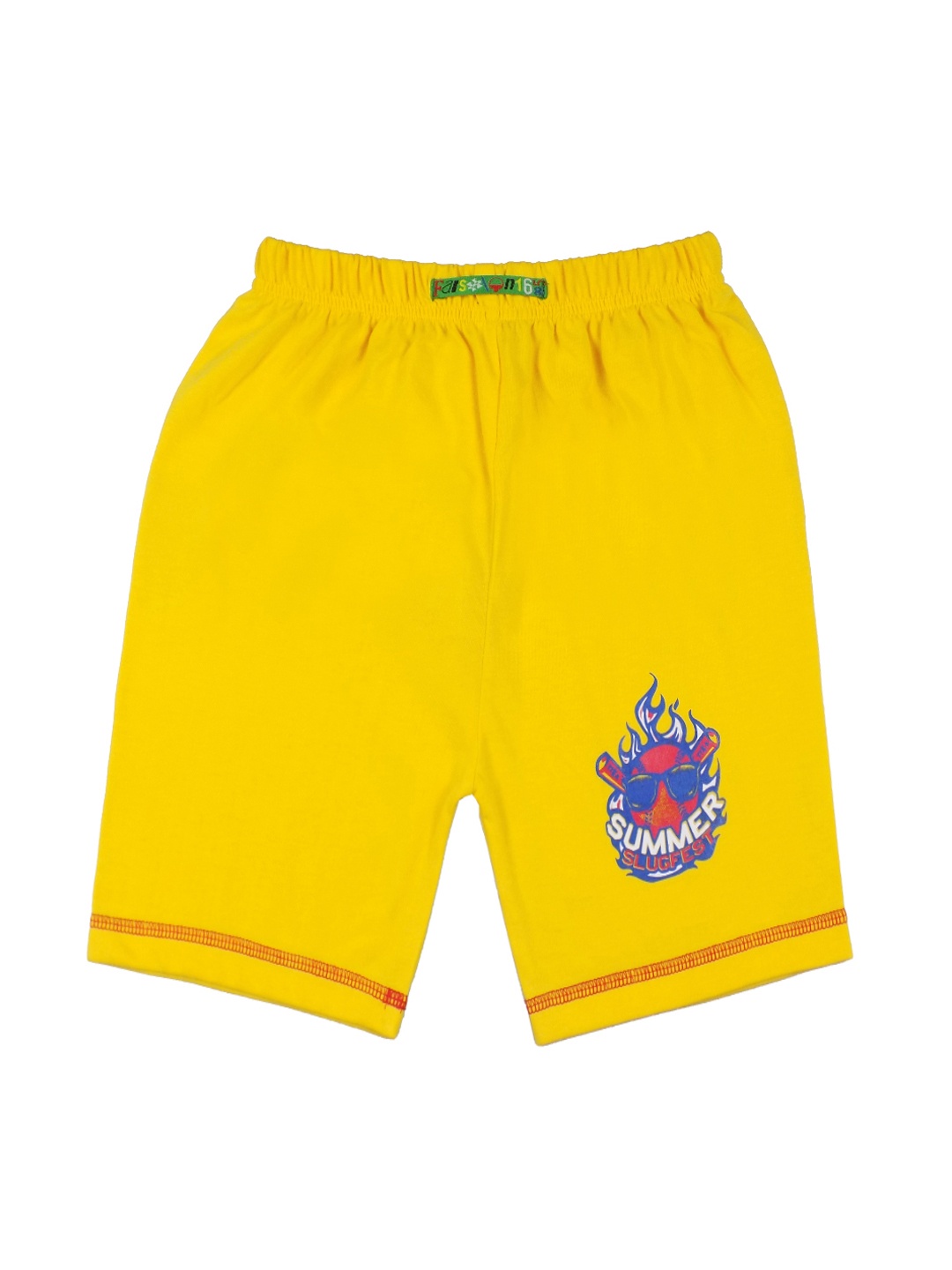 

SWEET ANGEL Boys Yellow Solid Regular Fit Shorts