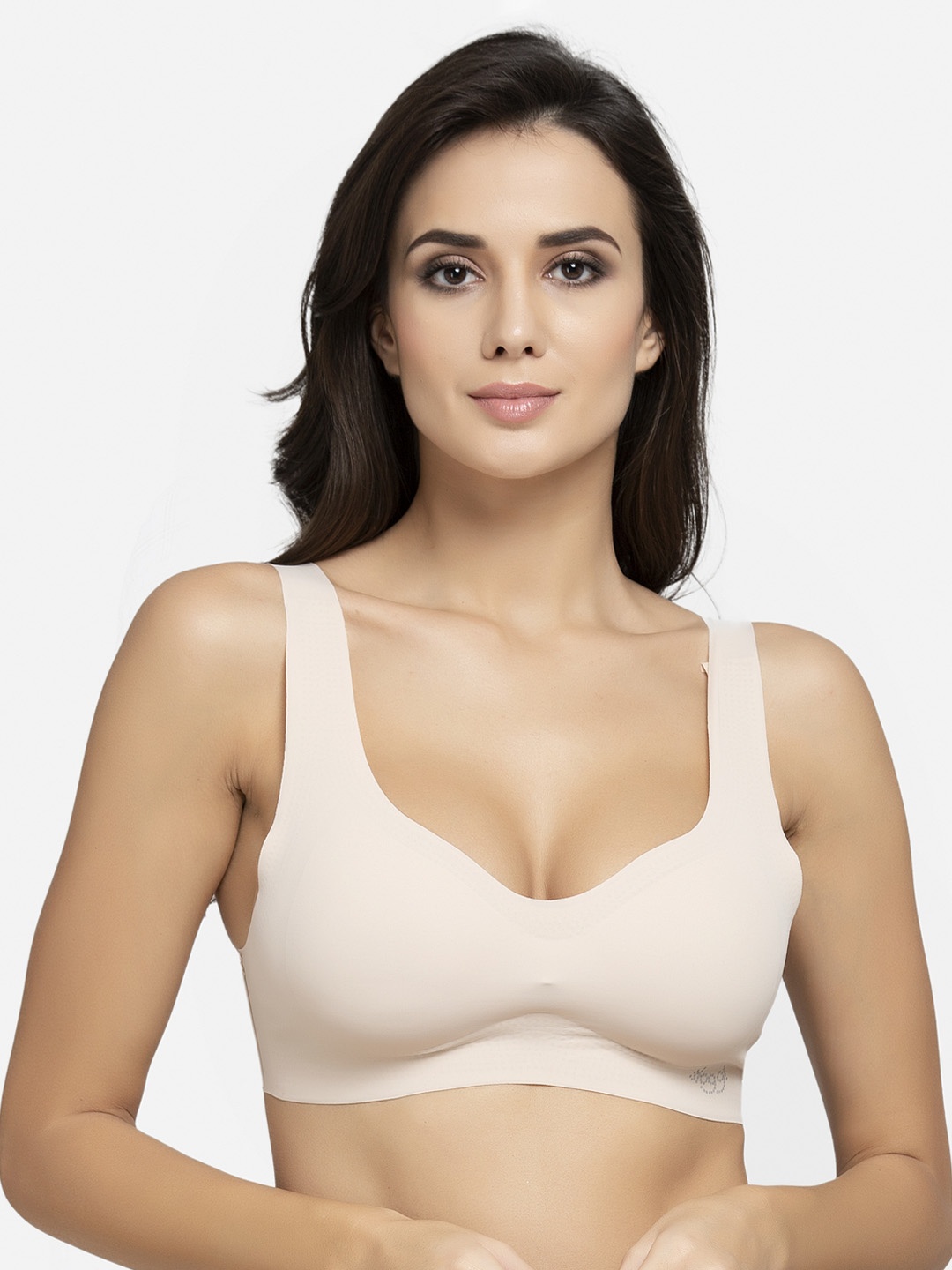 

AVANT-GARDE PARIS Beige Solid Non-Wired Lightly Padded Push-Up Bra 662455925781