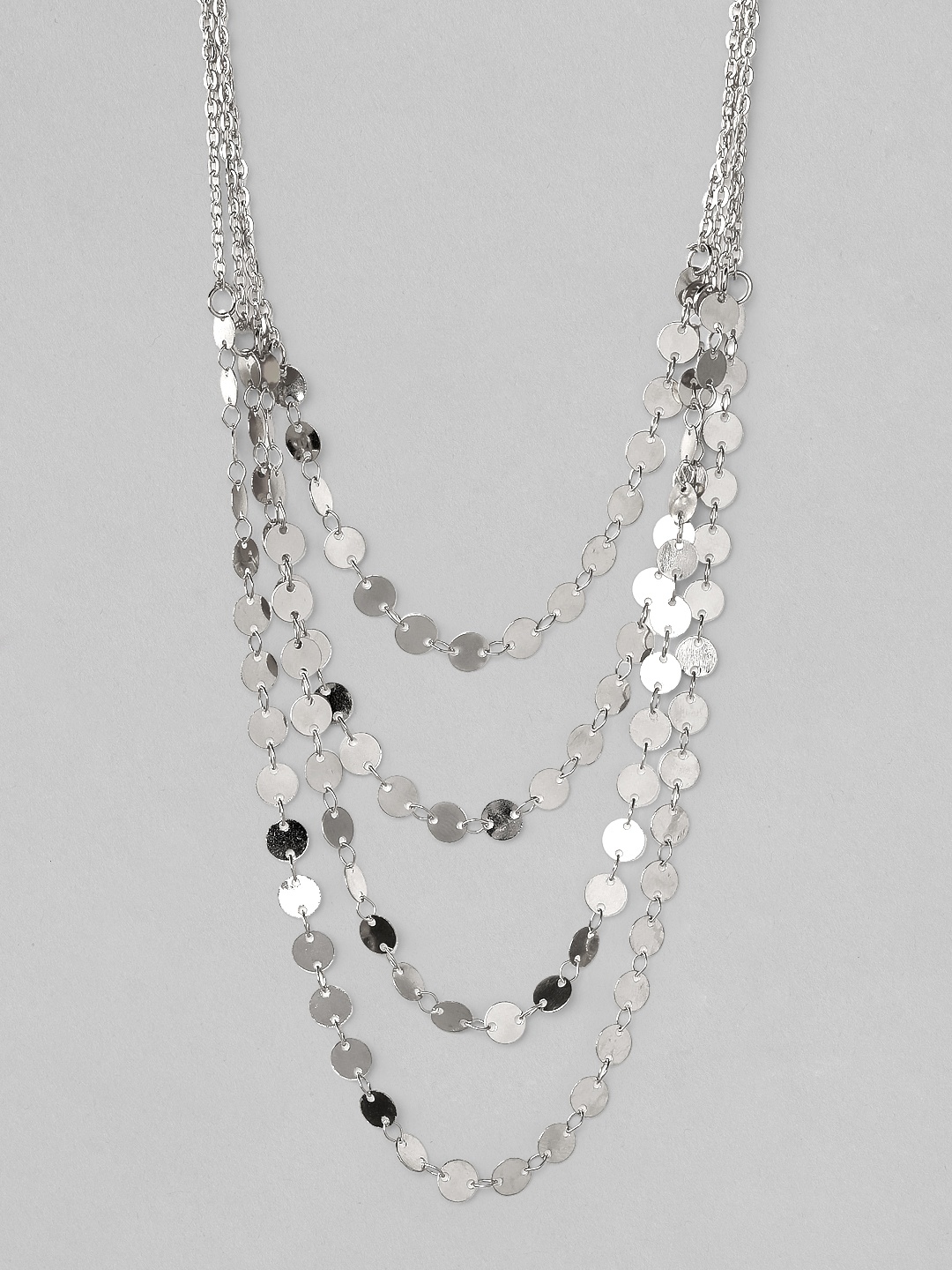 

Rubans Silver-Plated Layered Statement Necklace