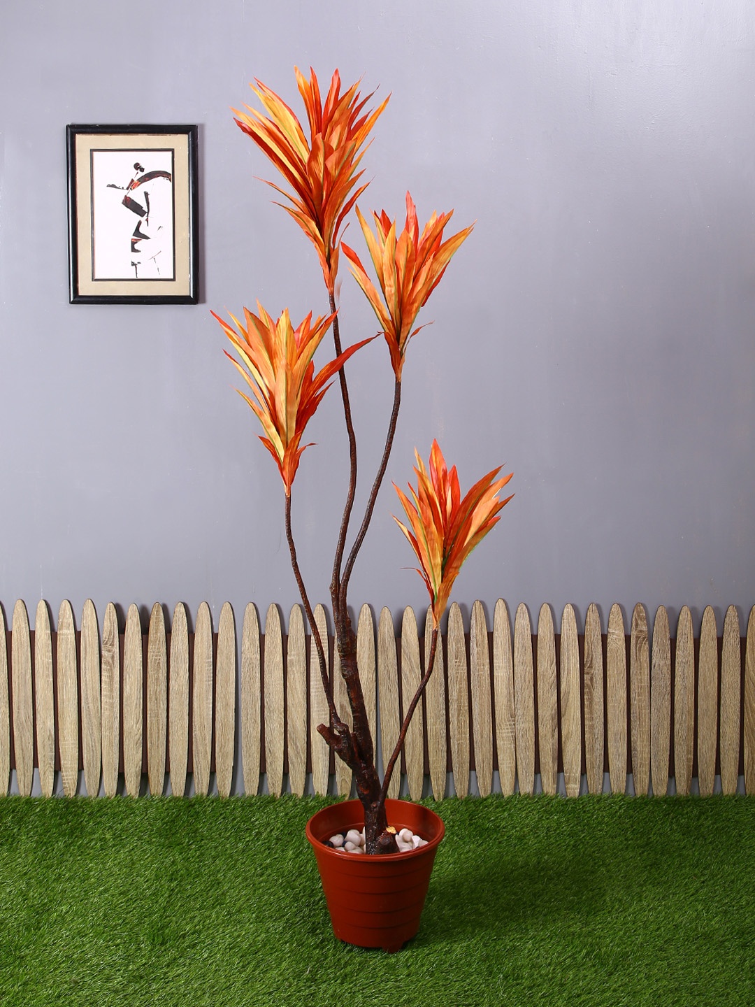 

PolliNation Orange Artificial Draceana Plant Without Pot