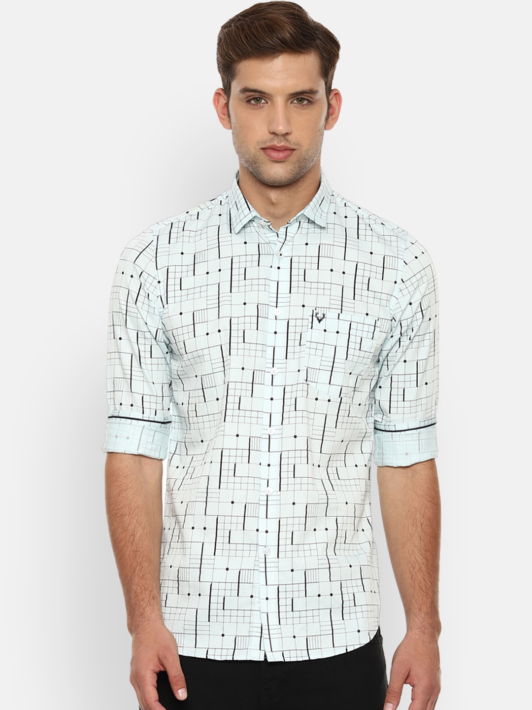 

Allen Solly Men Green Slim Fit Printed Casual Shirt