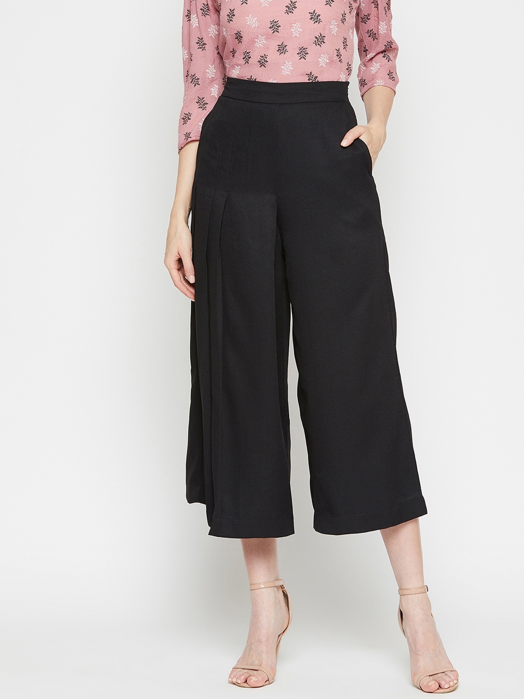 

Marie Claire Women Black Flared Solid Culottes