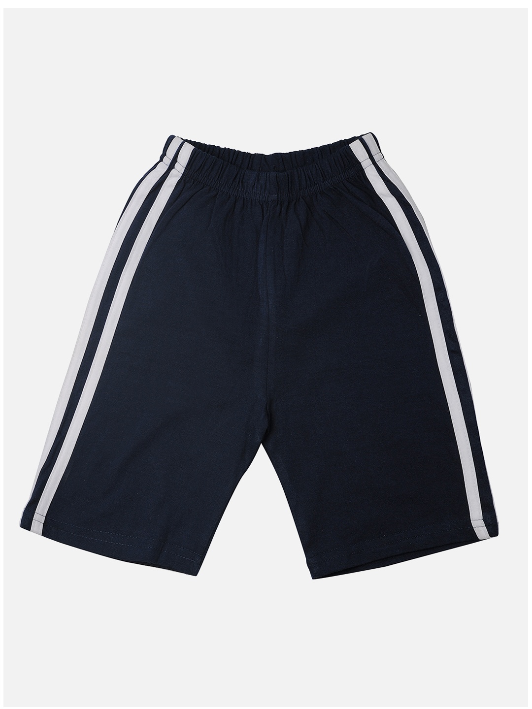 

TINY HUG Boys Navy Blue Striped Regular Fit Regular Shorts