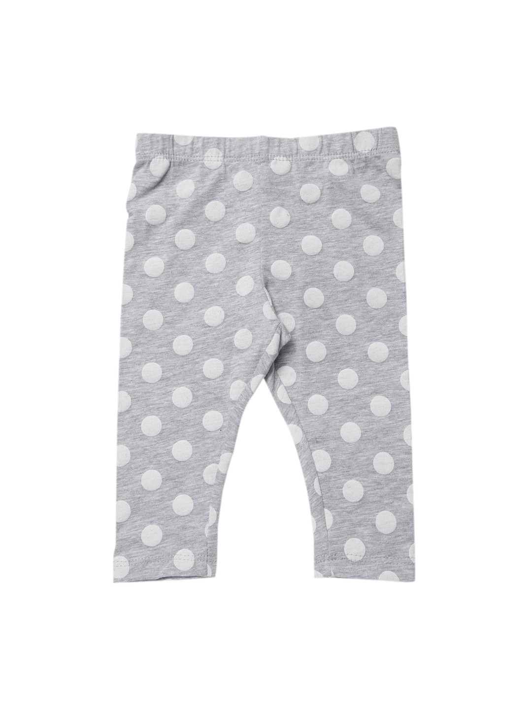 

Chicco Girls Grey & White Polka-Dot Printed Ankle-Length Leggings