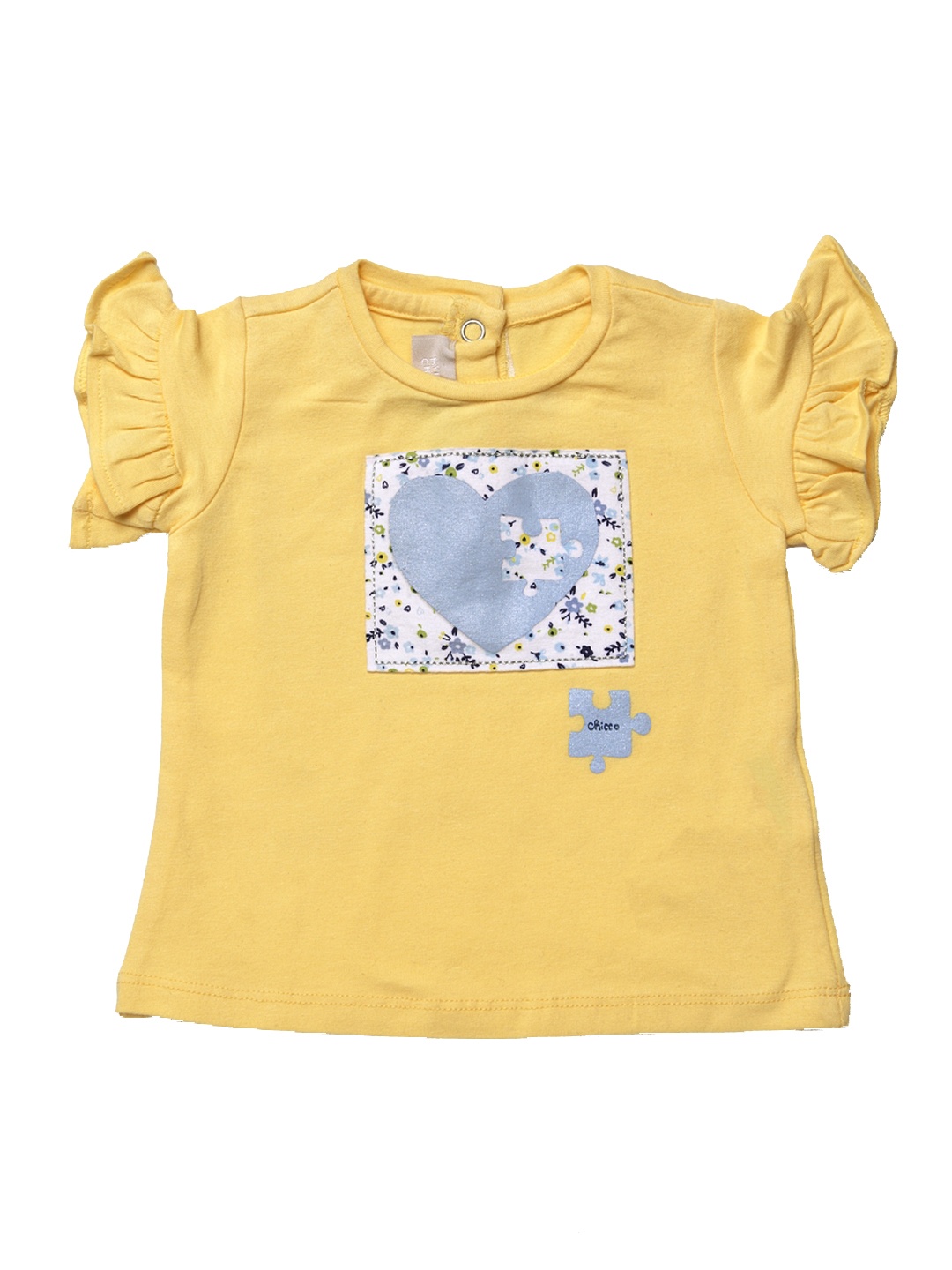 

Chicco Girls Yellow Self Design Pure Cotton Top