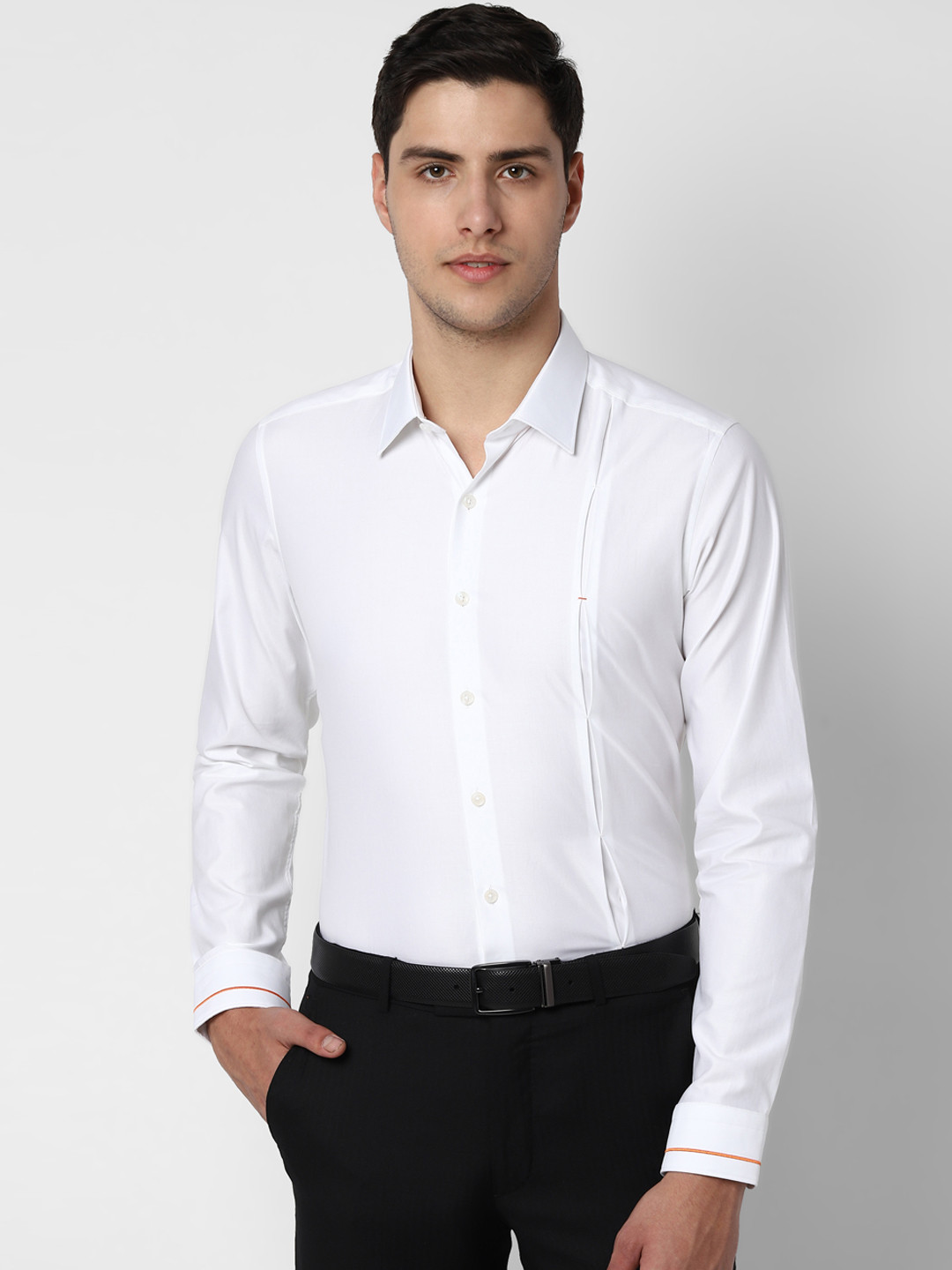 

SIMON CARTER LONDON Men White Slim Fit Solid Formal Shirt