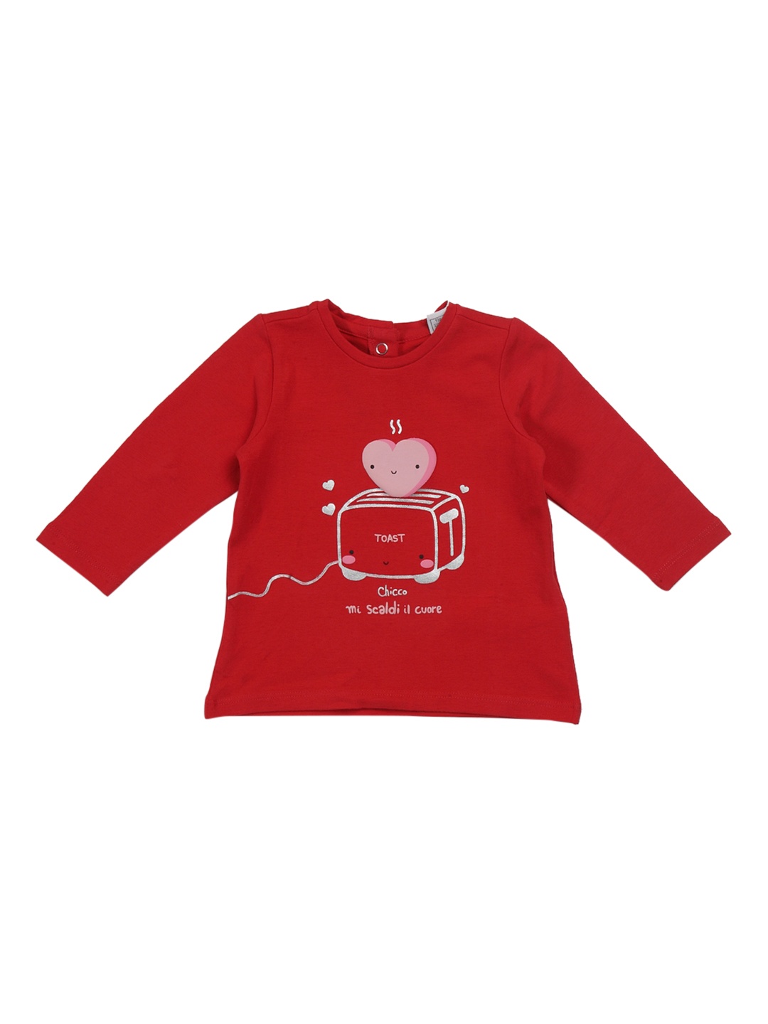 

Chicco Girls Red Printed Round Neck T-shirt