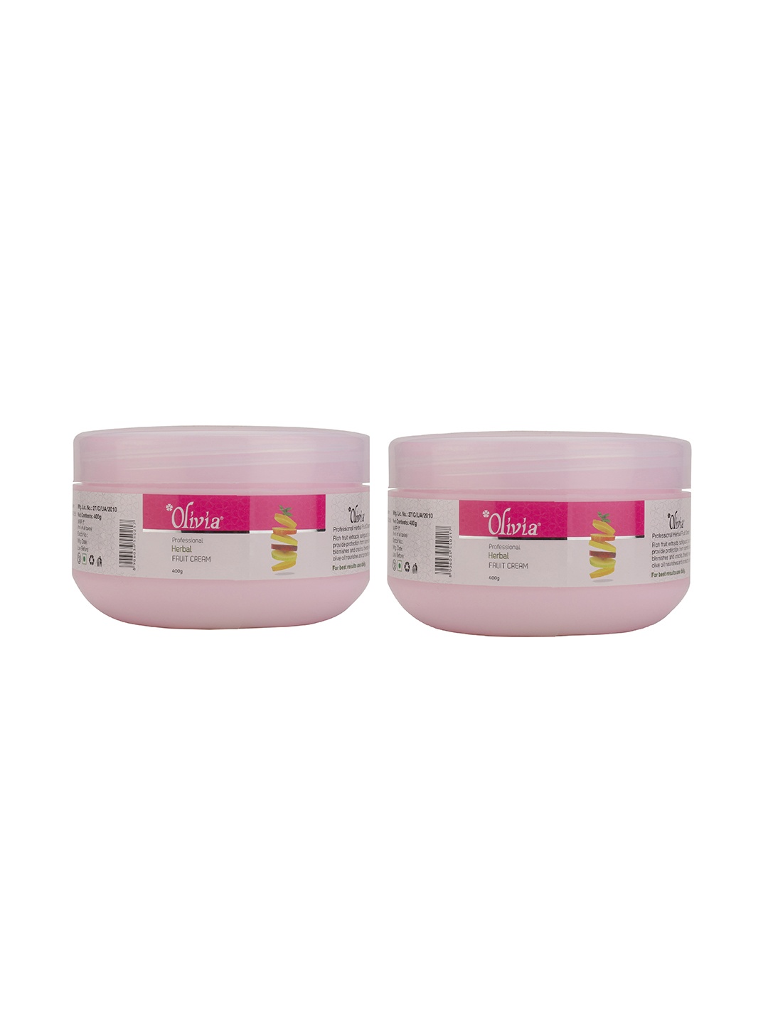 Olivia Unisex Set of 2 Herbal Fruit Creams, Pink