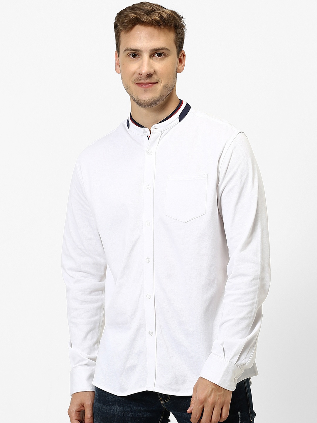 

Celio Men White Slim Fit Solid Casual Shirt