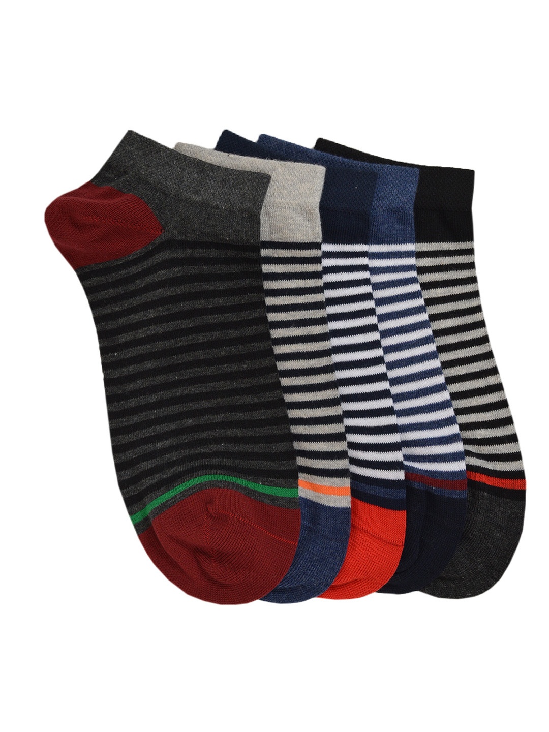 MARC Men Pack of 5 Assorted Ankle-Length Socks