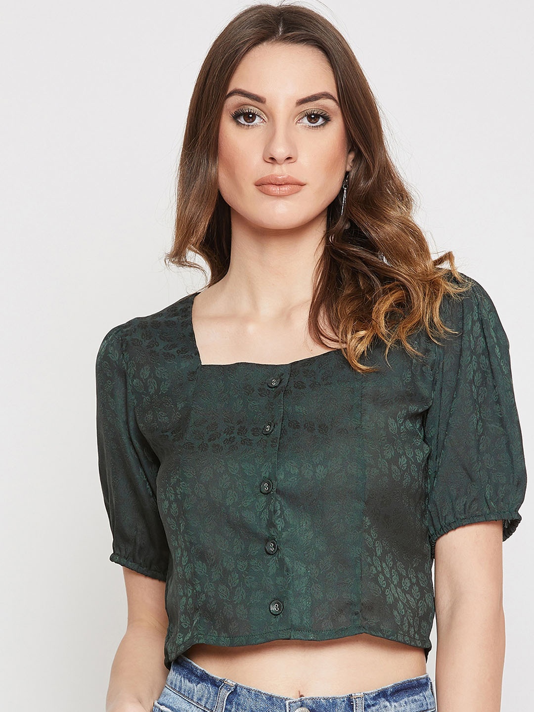 

Marie Claire Women Green Printed Top