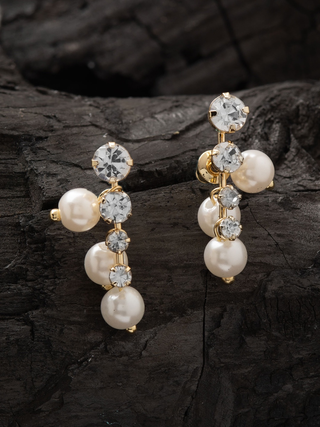 

E2O Gold-Plated Contemporary Drop Earrings