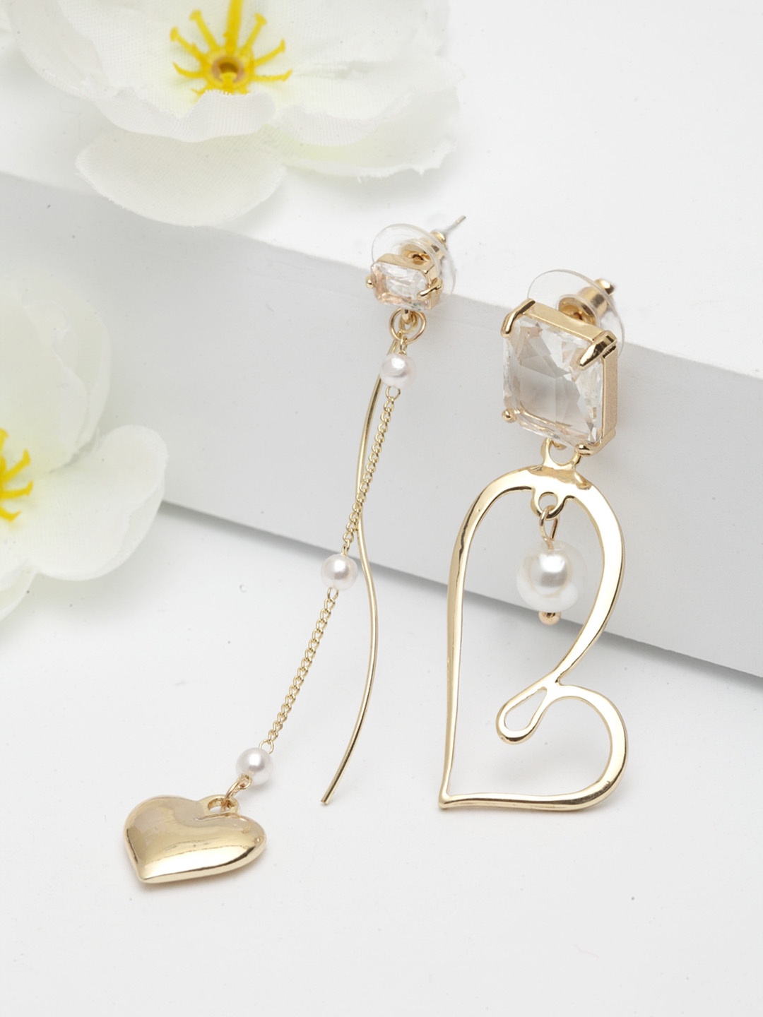 

AVANT-GARDE PARIS Gold-Plated Contemporary Drop Earrings
