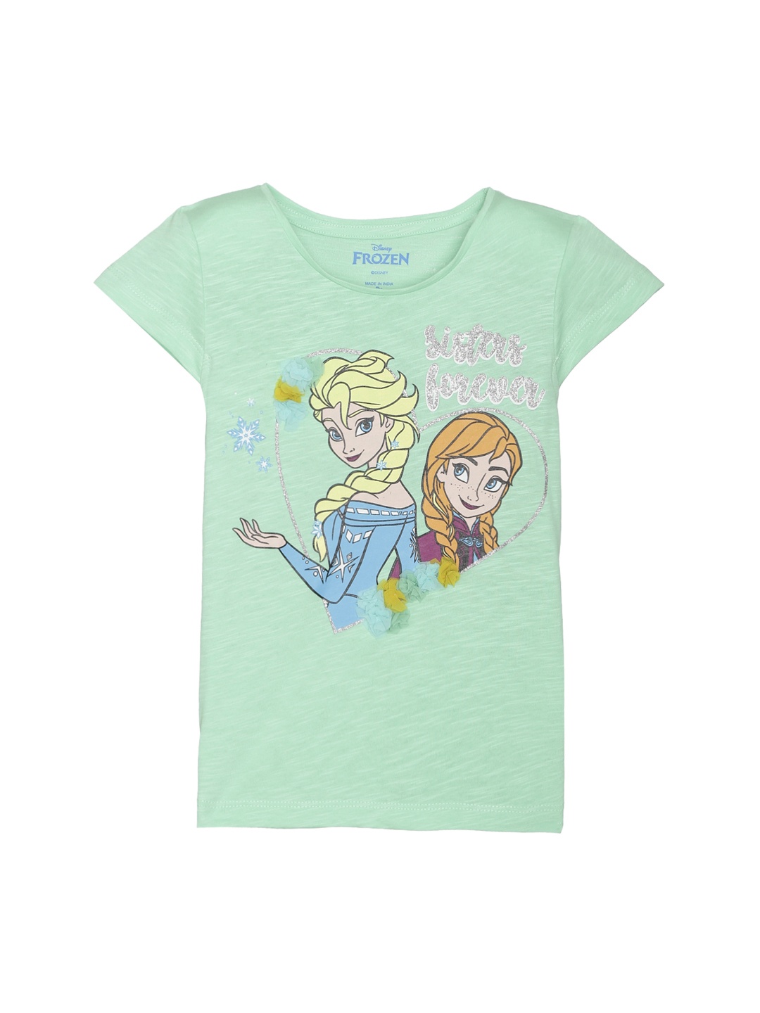 

Kids Ville Frozen featured Green Tshirt for Girls