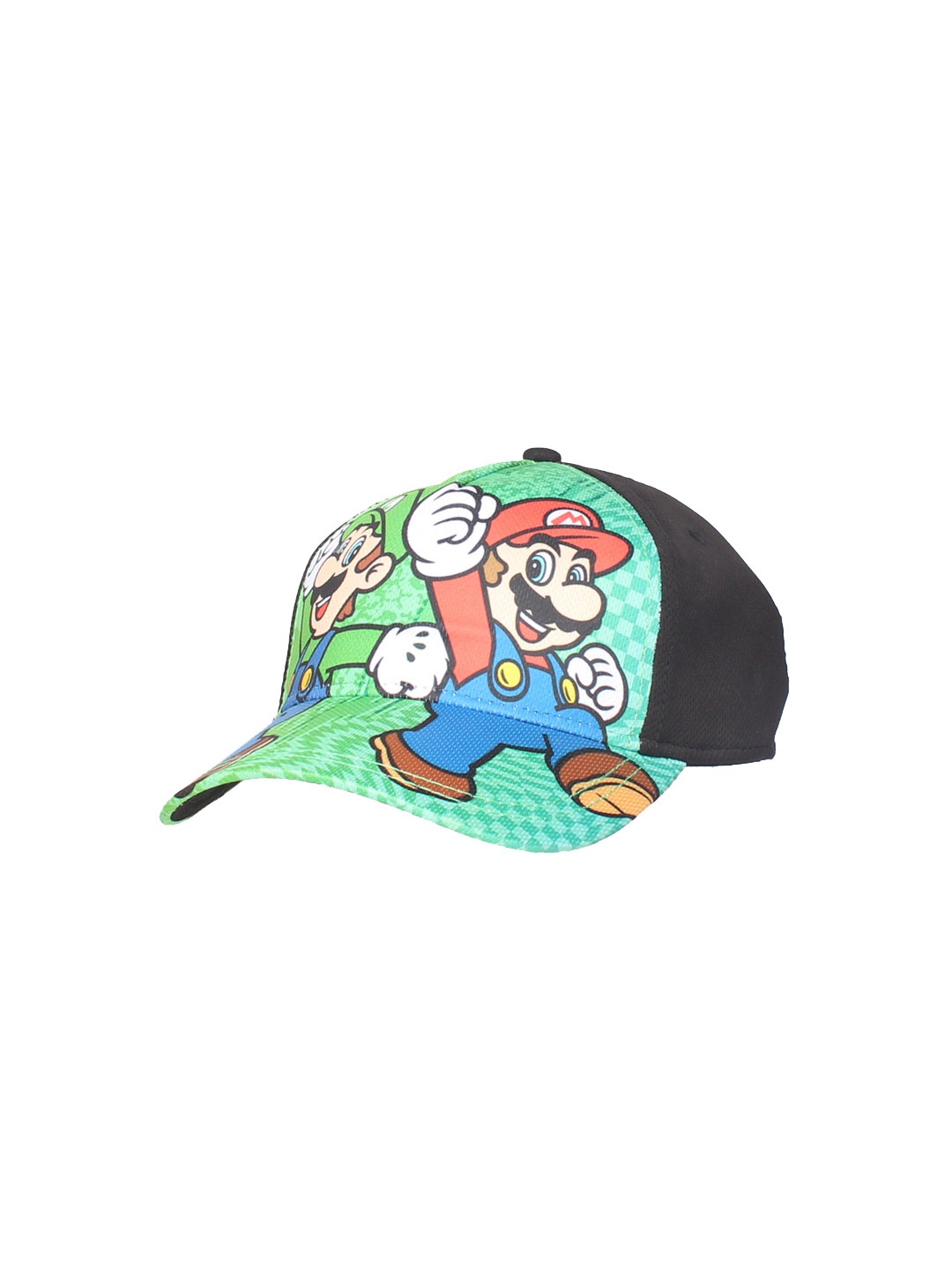 

Free Authority Men Black & Green Super Mario Printed Baseball Cap
